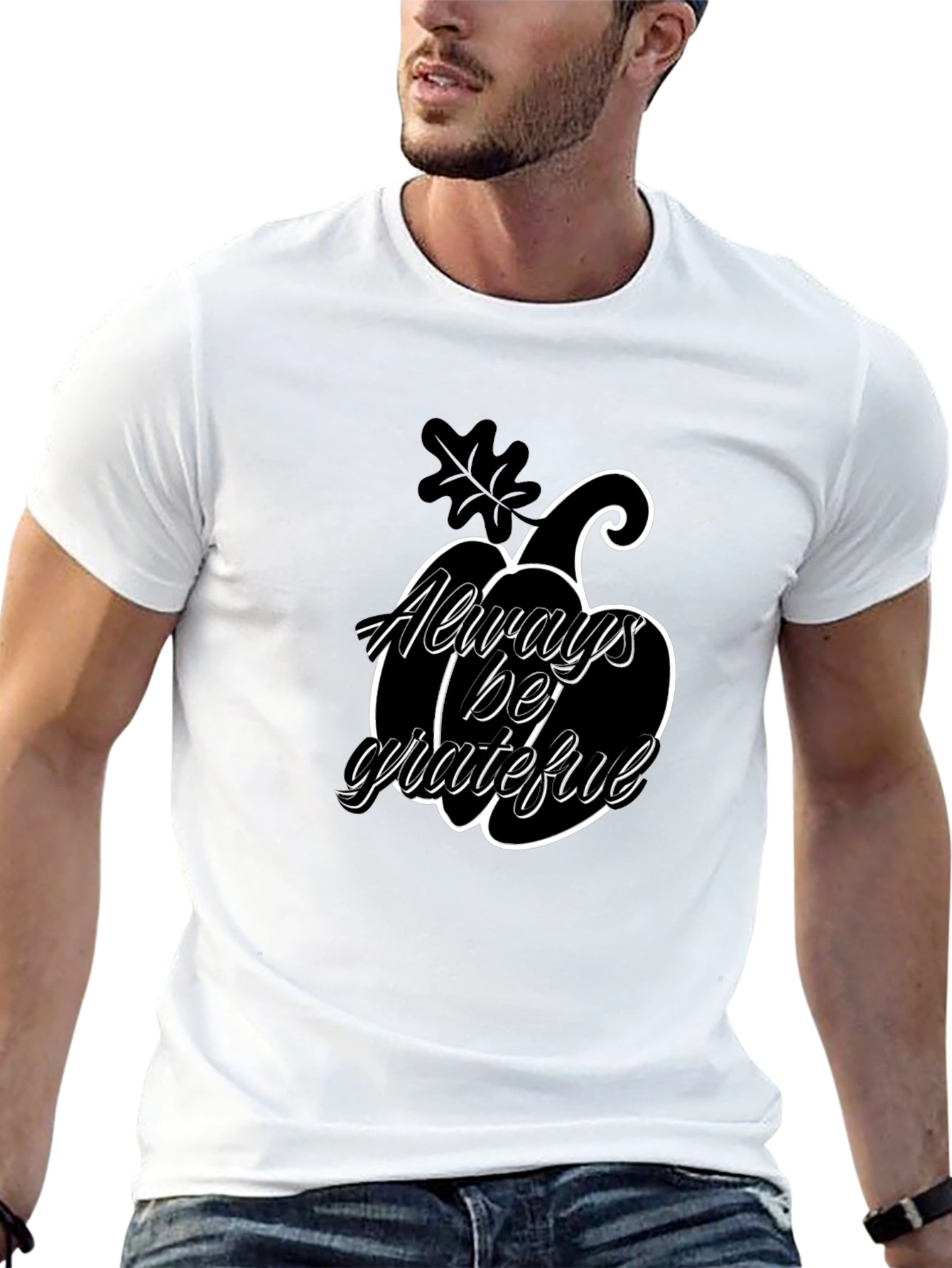 Always Be Grateful Pumpkin Graphic T-Shirt