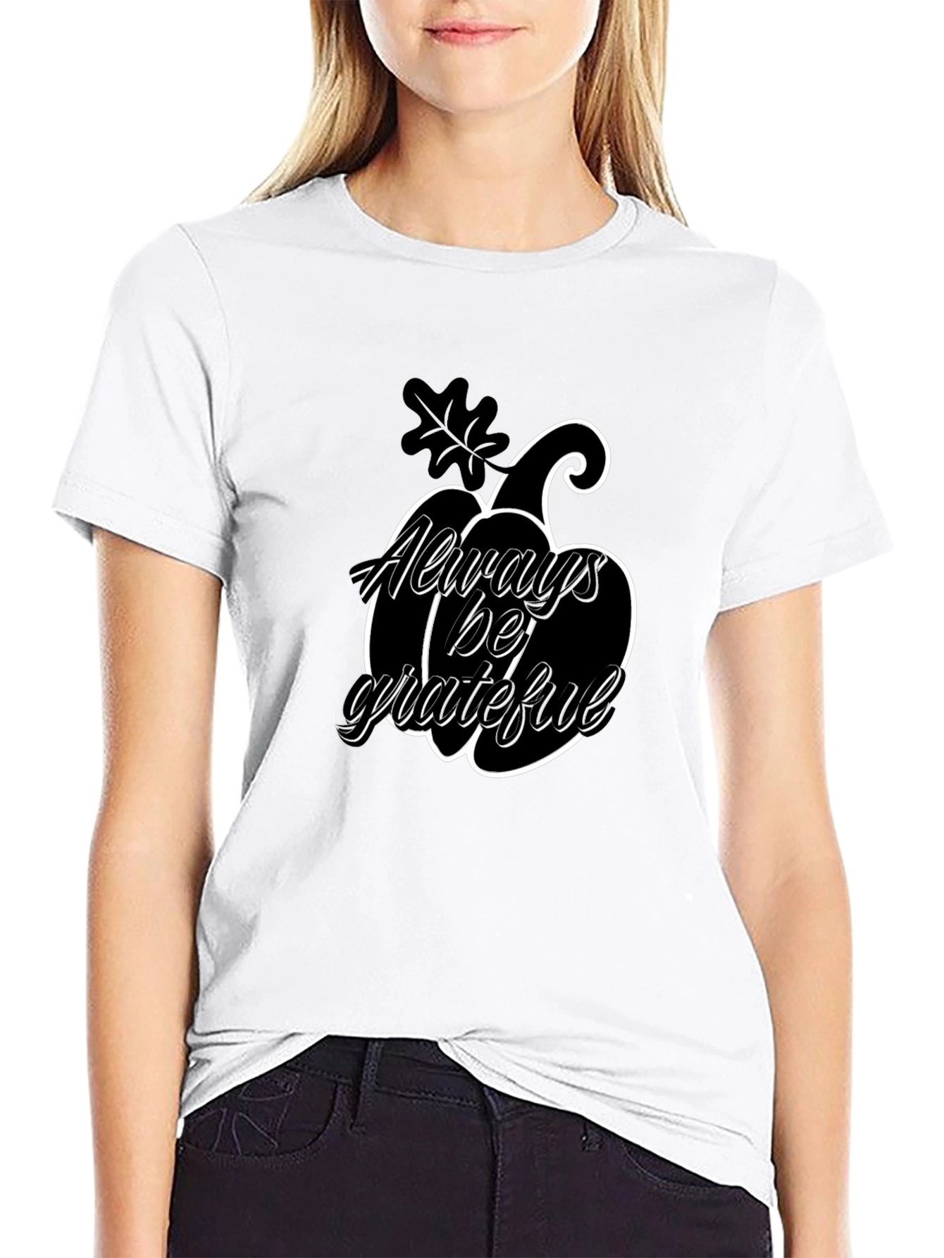 Always Be Grateful Pumpkin Graphic T-Shirt