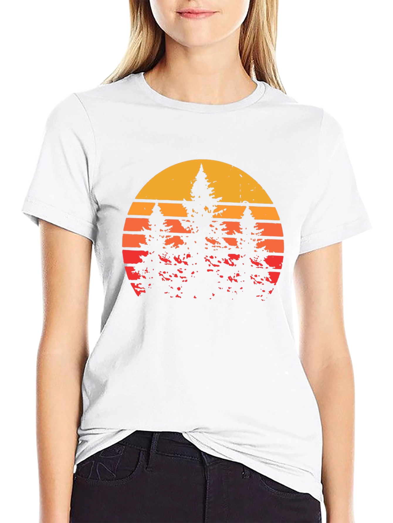 Retro Sunset Forest T-Shirt