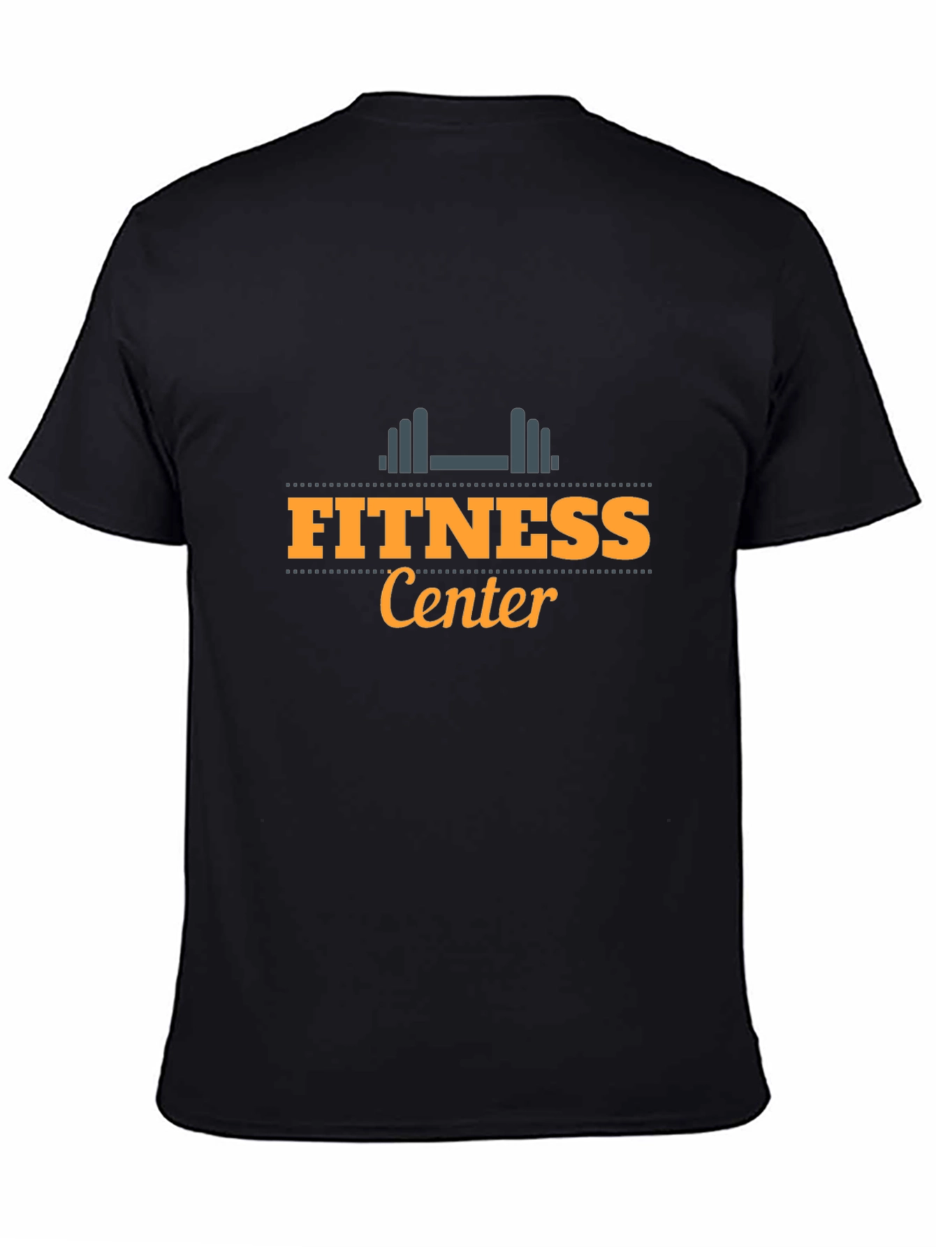 Fitness Center Graphic Tee - Black Cotton T-Shirt