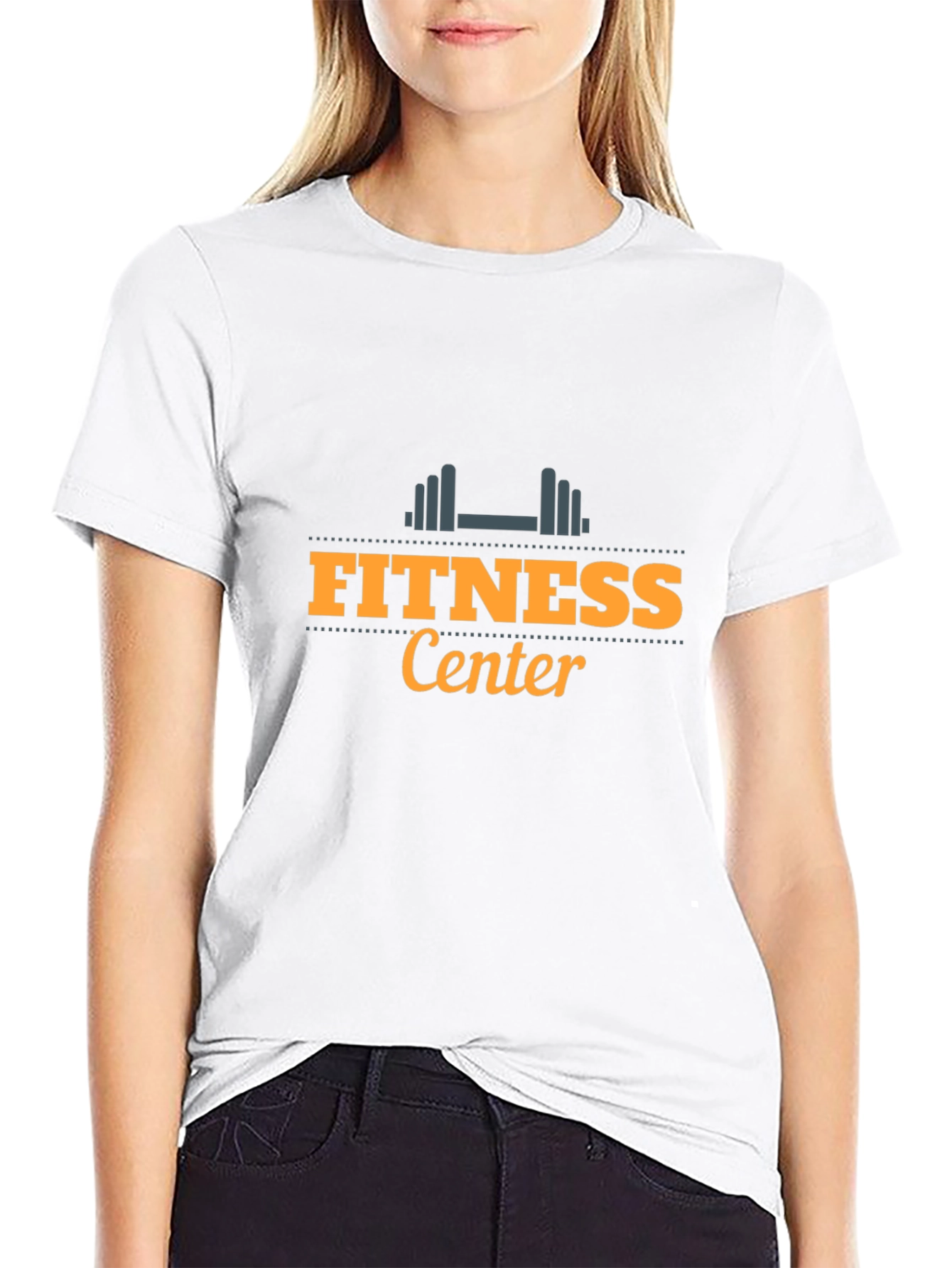 Fitness Center Graphic Tee - Black Cotton T-Shirt