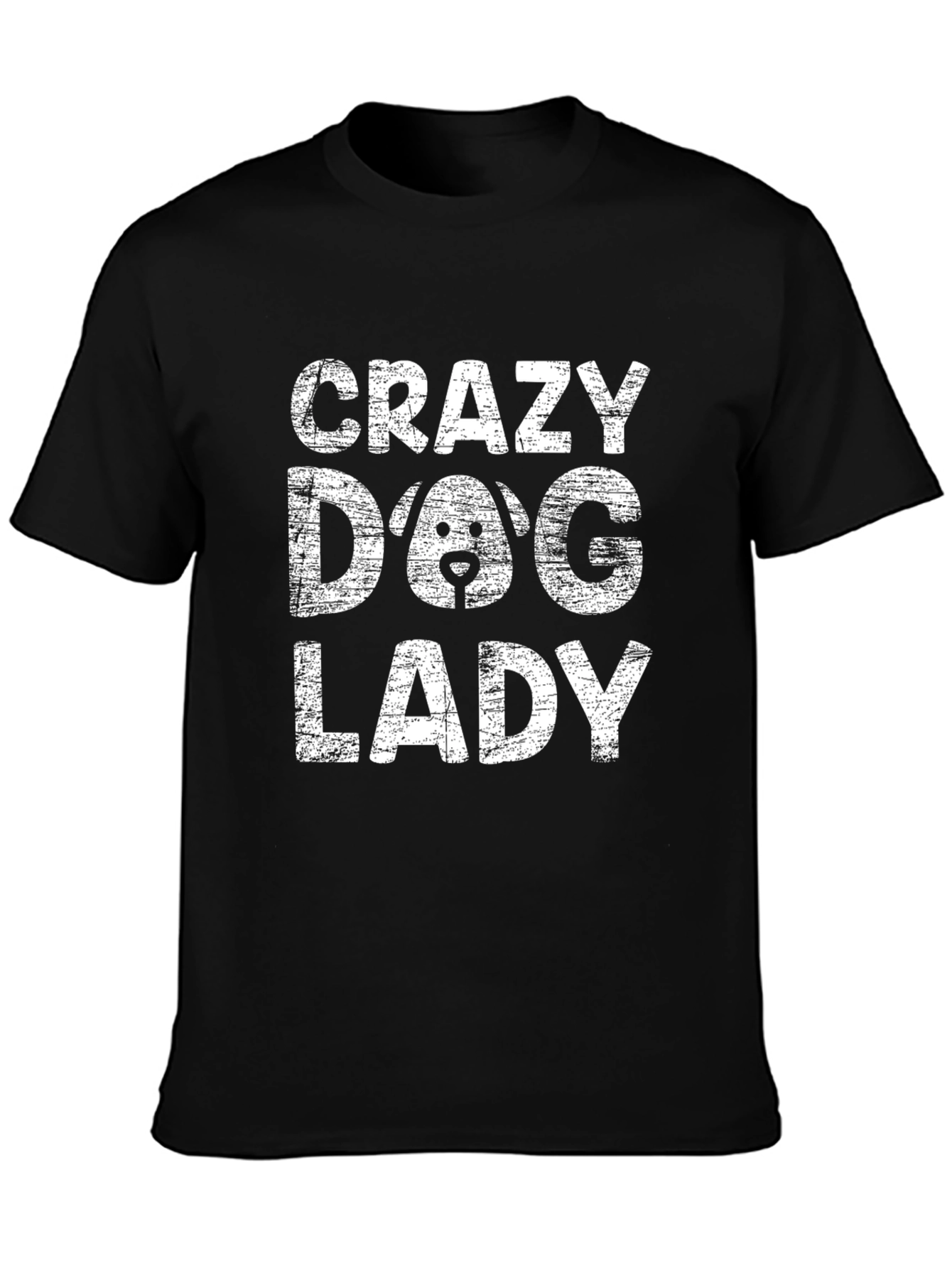 Crazy Dog Lady Graphic Tee - Black T-Shirt