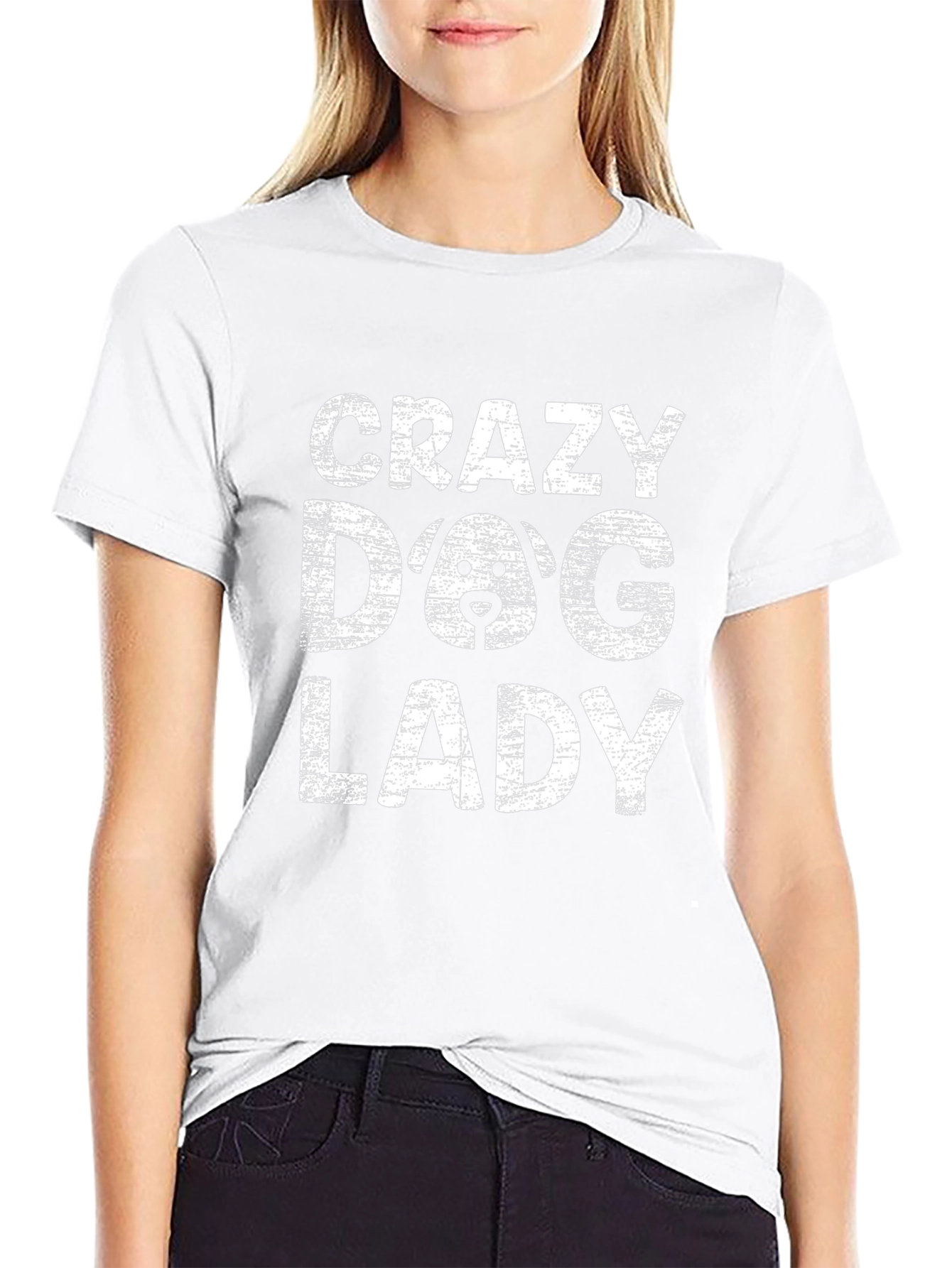 Crazy Dog Lady Graphic Tee - Black T-Shirt
