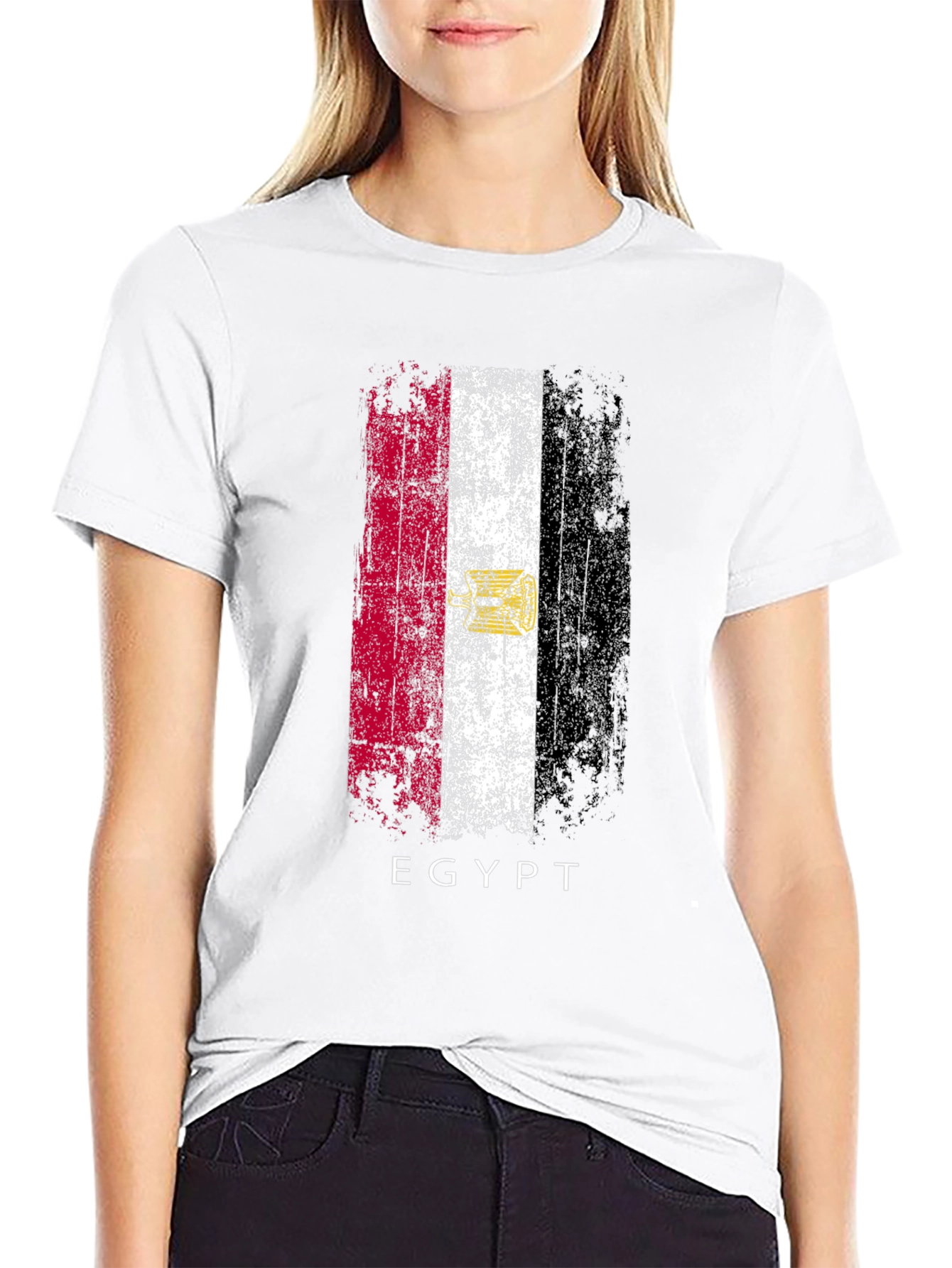 Egypt Flag Graphic T-Shirt - Mens Black Tee