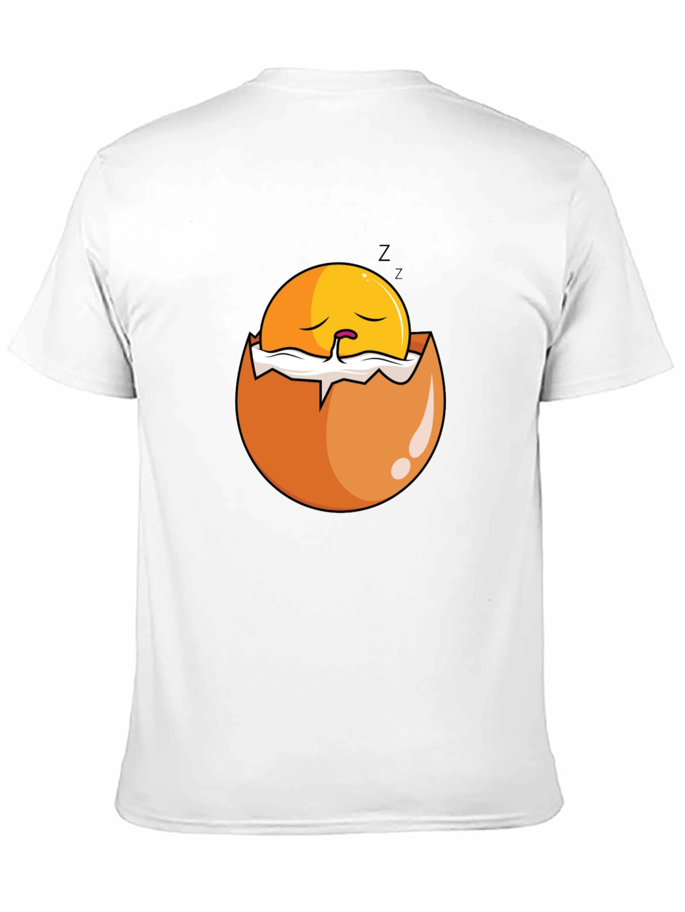 Sleeping Egg Graphic T-Shirt - Black Casual Tee