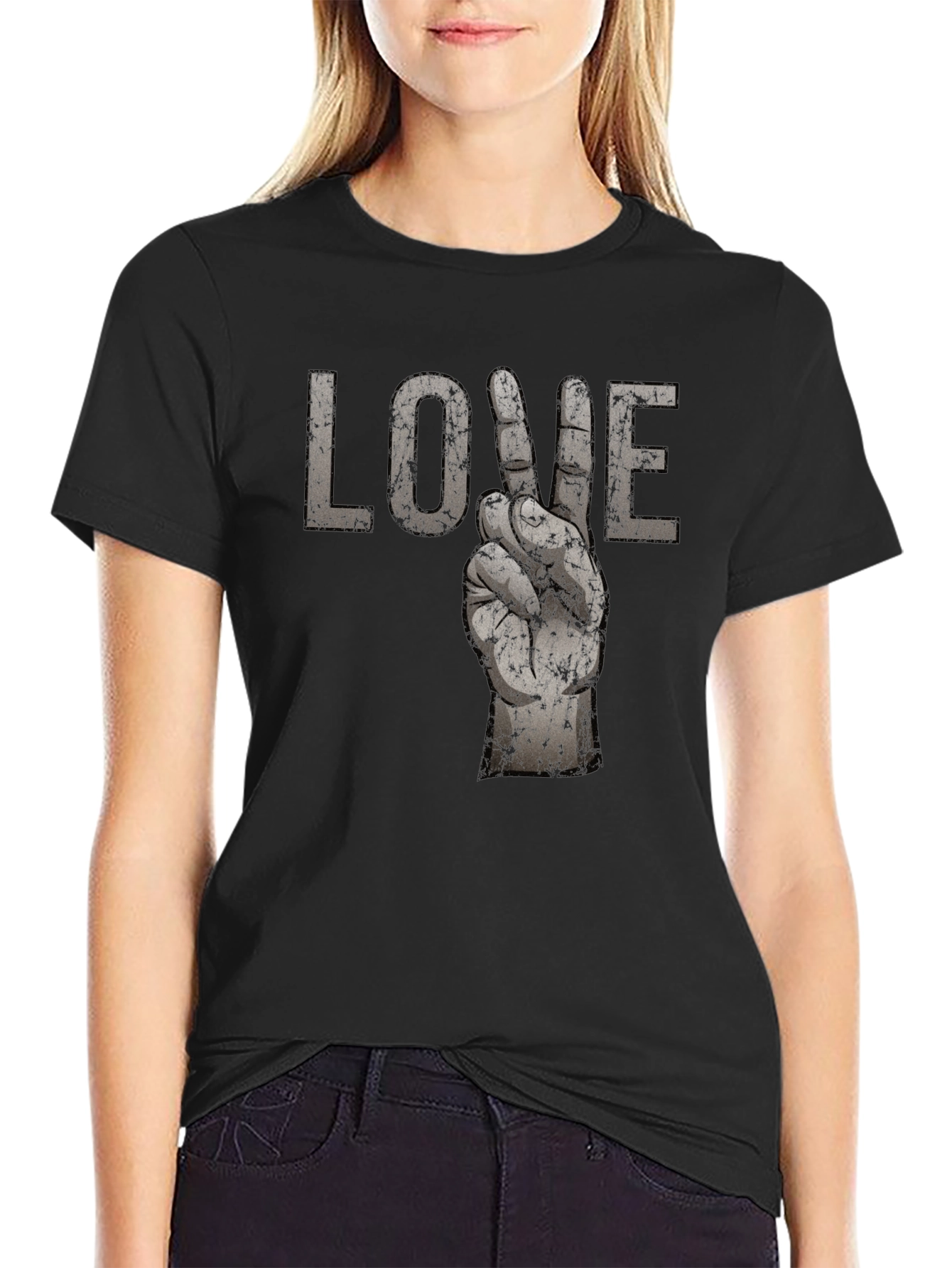 LOVE Hand Sign T-Shirt Graphic Tee