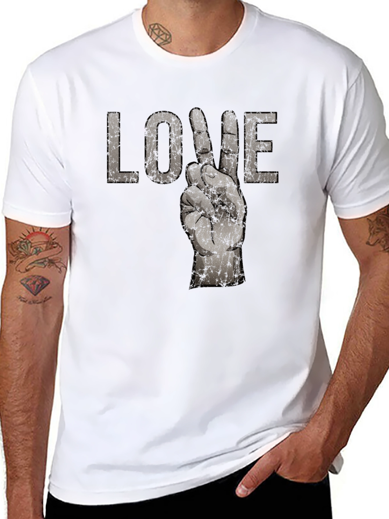 LOVE Hand Sign T-Shirt Graphic Tee