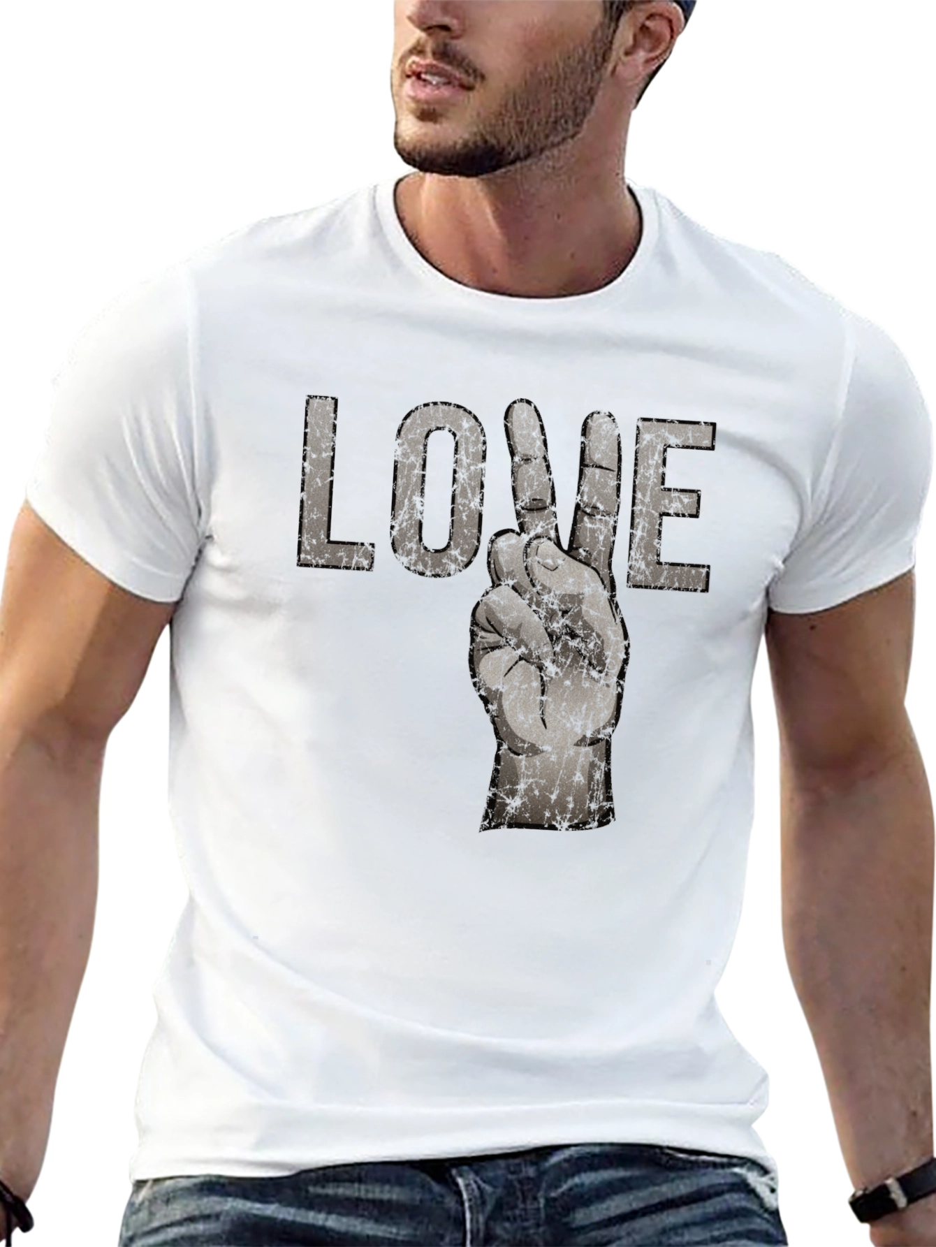 LOVE Hand Sign T-Shirt Graphic Tee