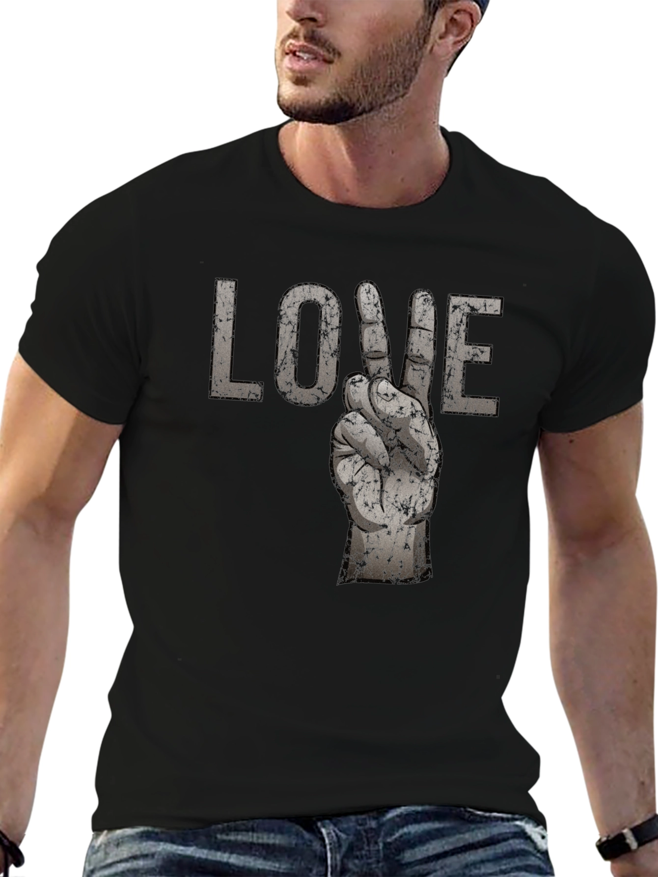 LOVE Hand Sign T-Shirt Graphic Tee