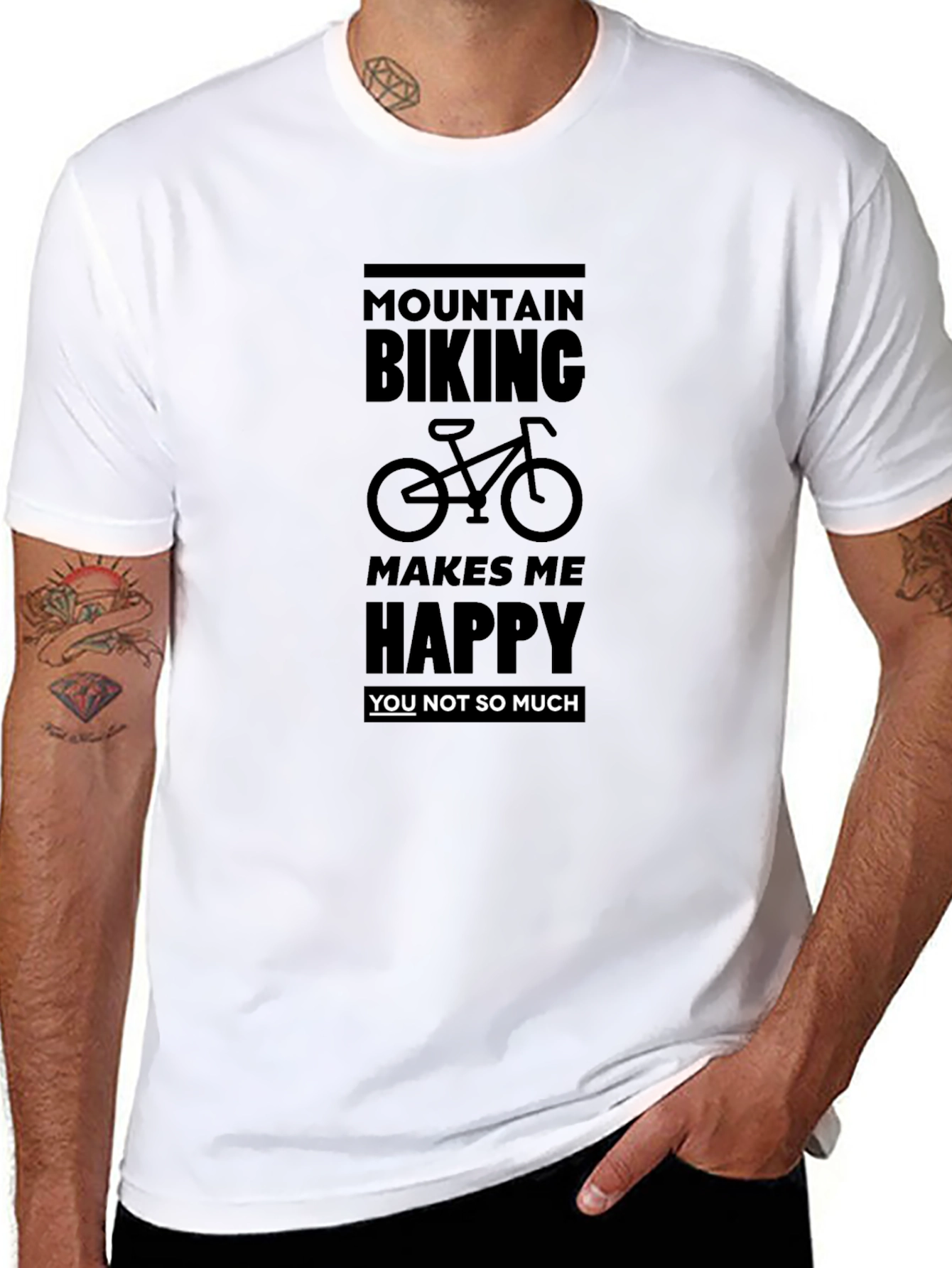 Mountain Biking Graphic T-Shirt - Humorous Design