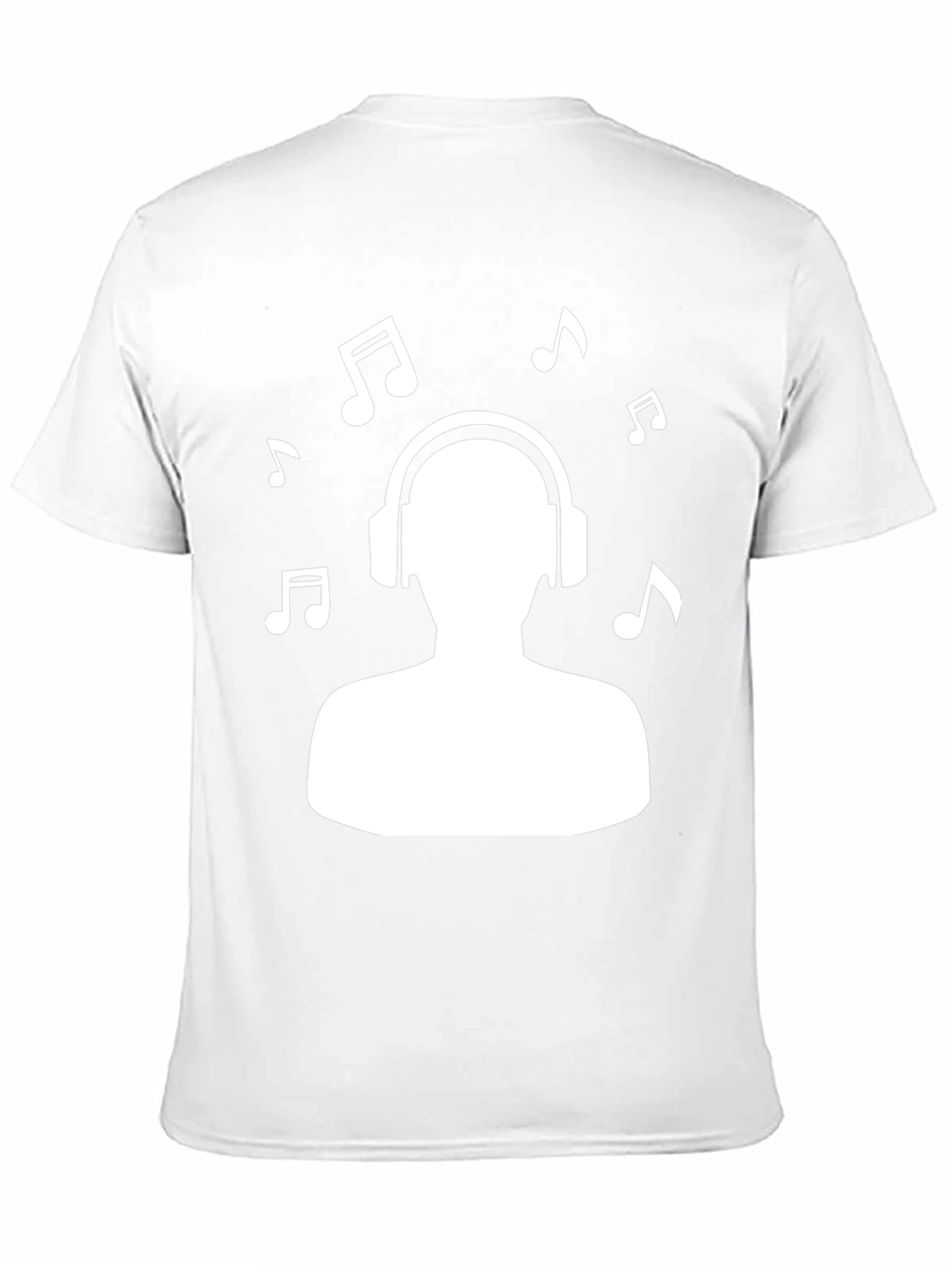 Music Lover T-Shirt - Headphones & Notes Design