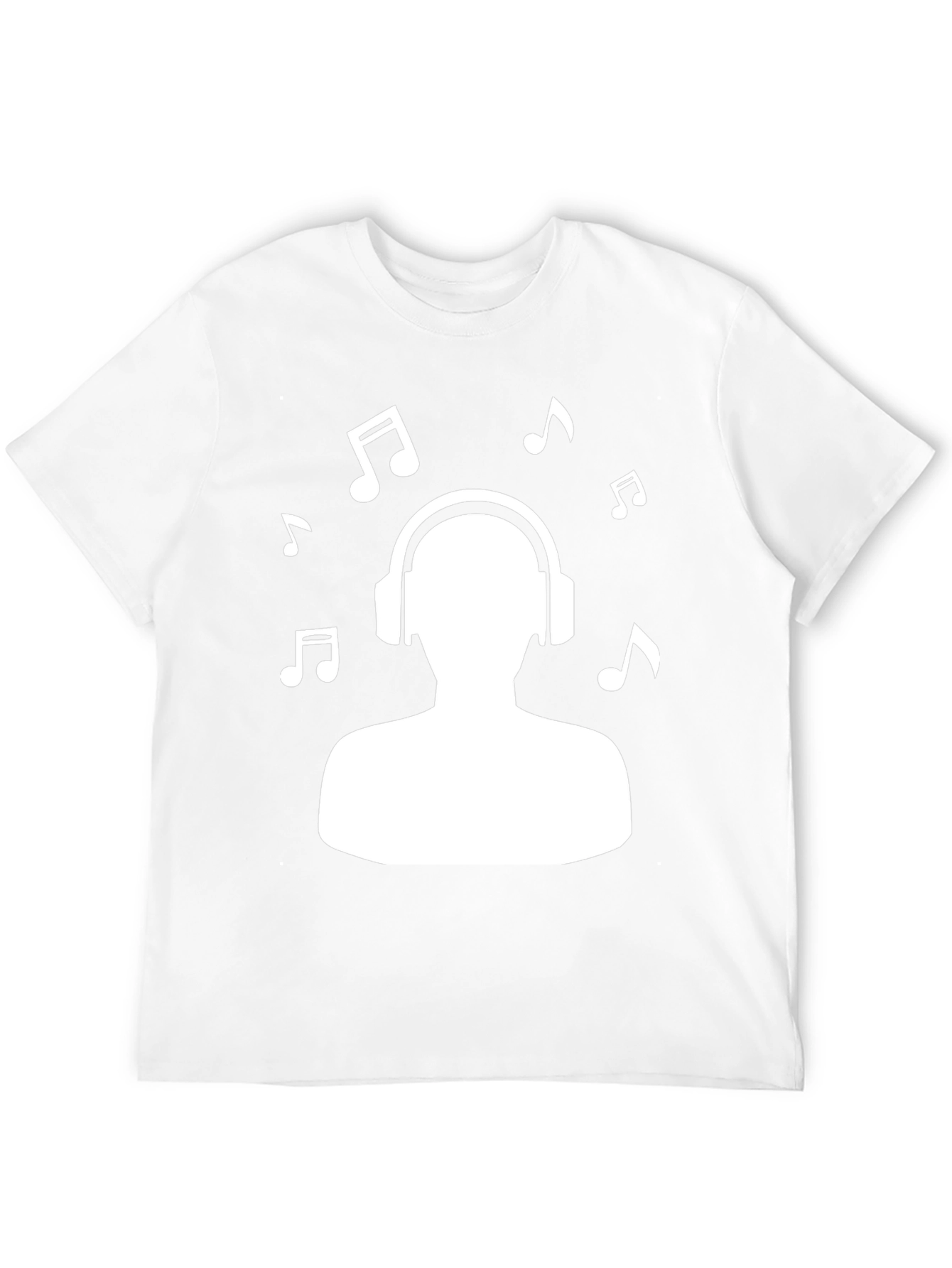 Music Lover T-Shirt - Headphones & Notes Design