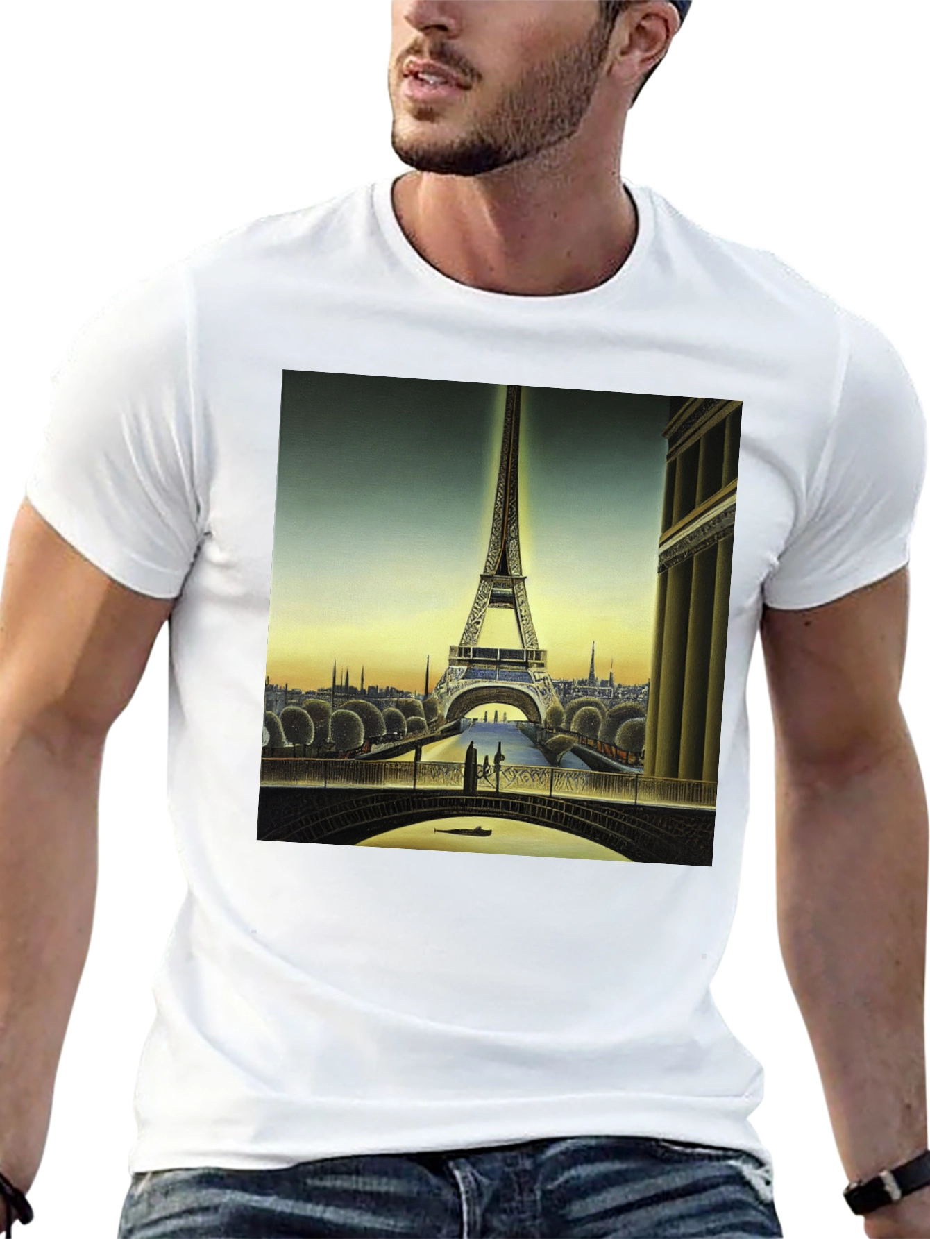 Paris Eiffel Tower Graphic Tee - Classic Black T-Shirt