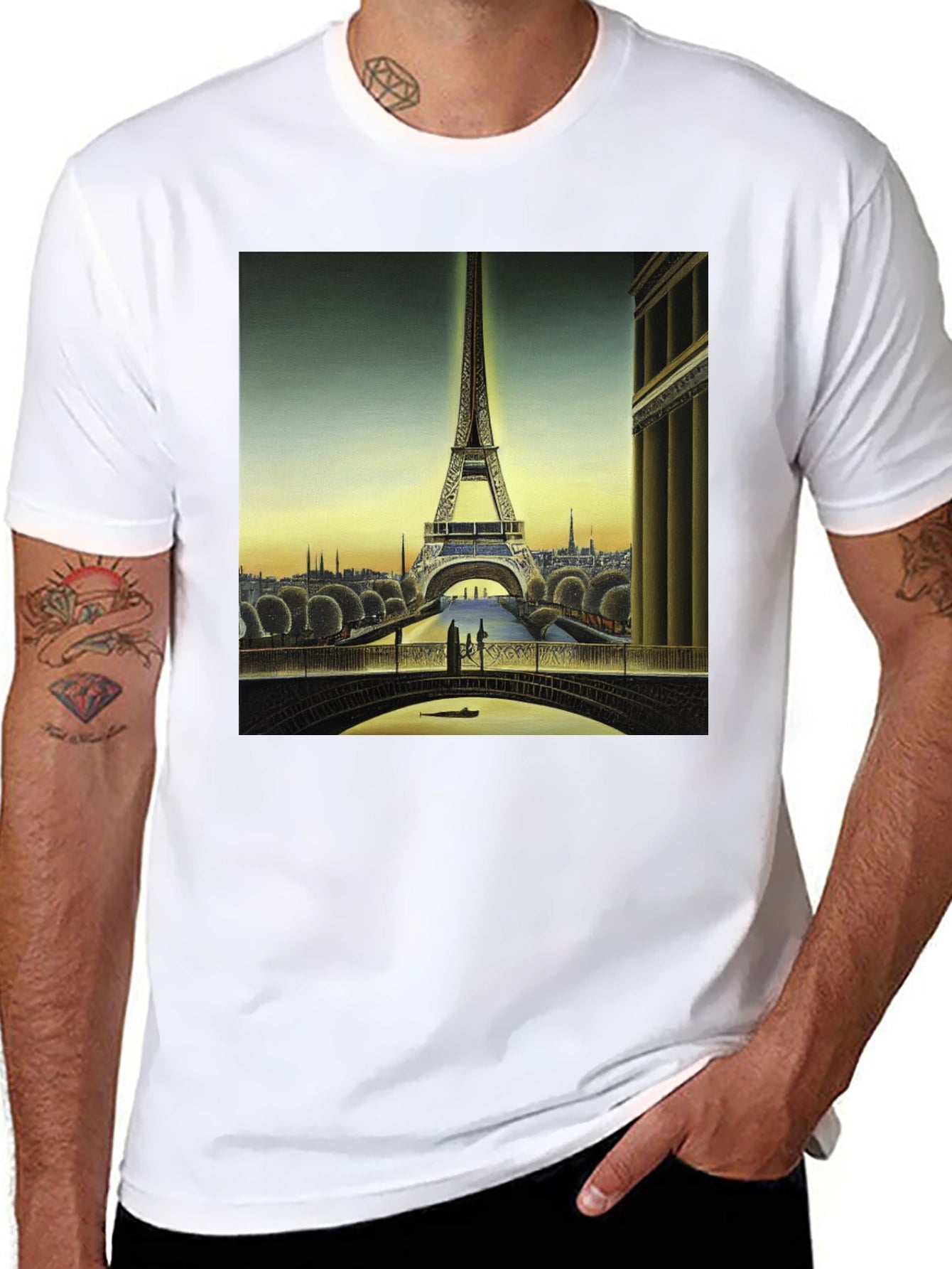 Paris Eiffel Tower Graphic Tee - Classic Black T-Shirt