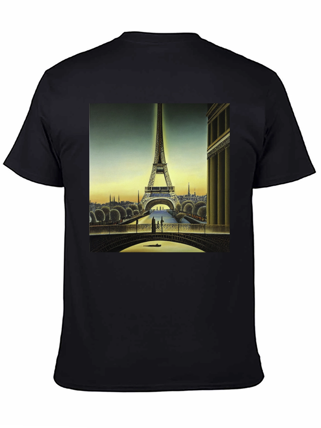 Paris Eiffel Tower Graphic Tee - Classic Black T-Shirt