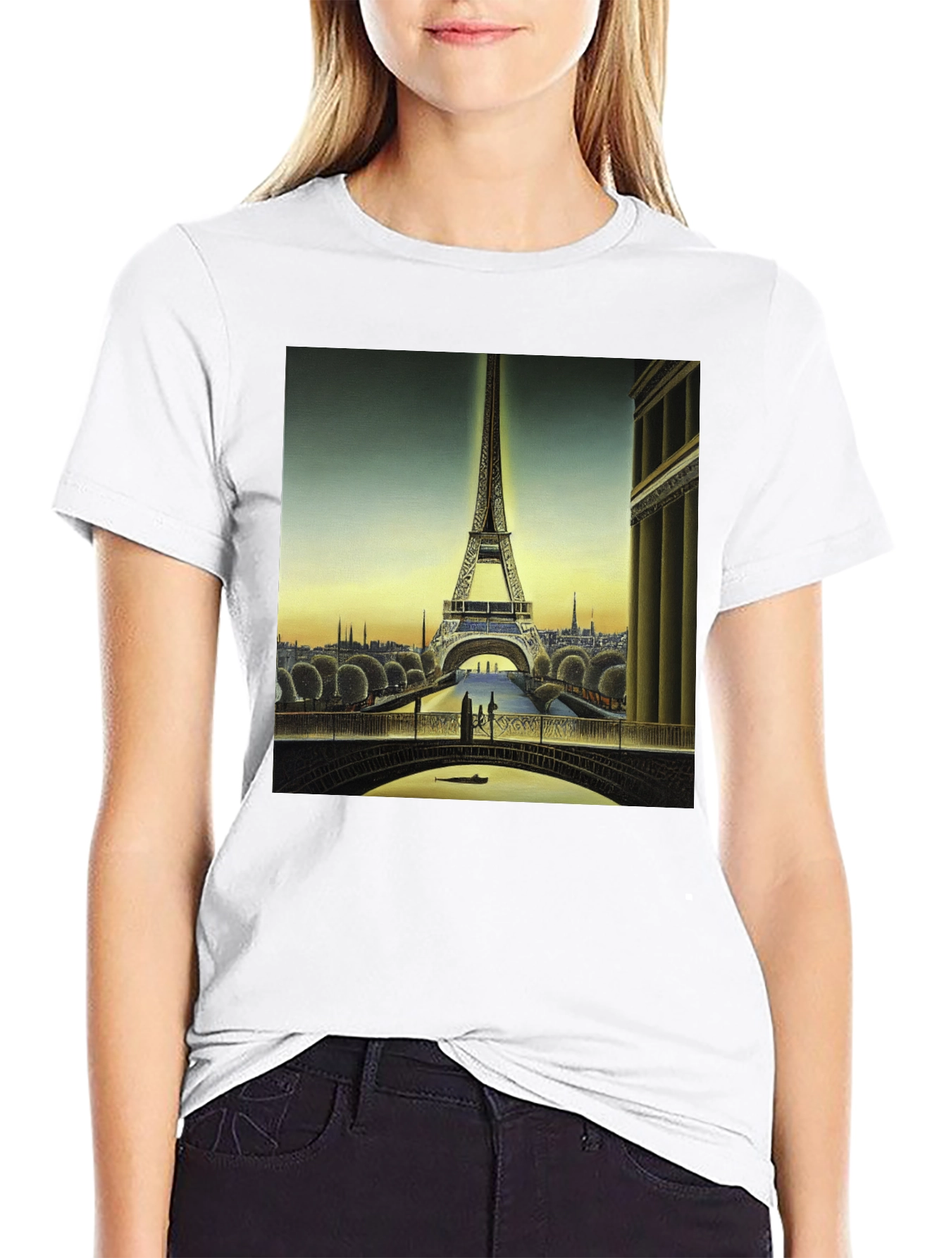 Paris Eiffel Tower Graphic Tee - Classic Black T-Shirt