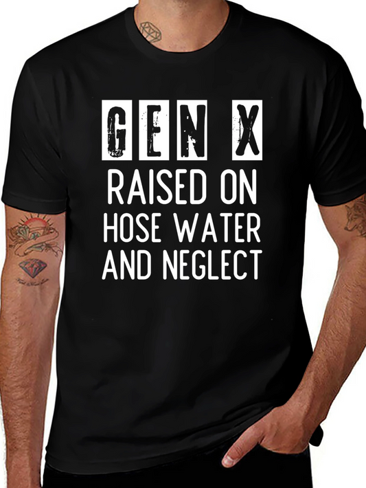 Gen X Hose Water & Neglect Black Graphic Tee