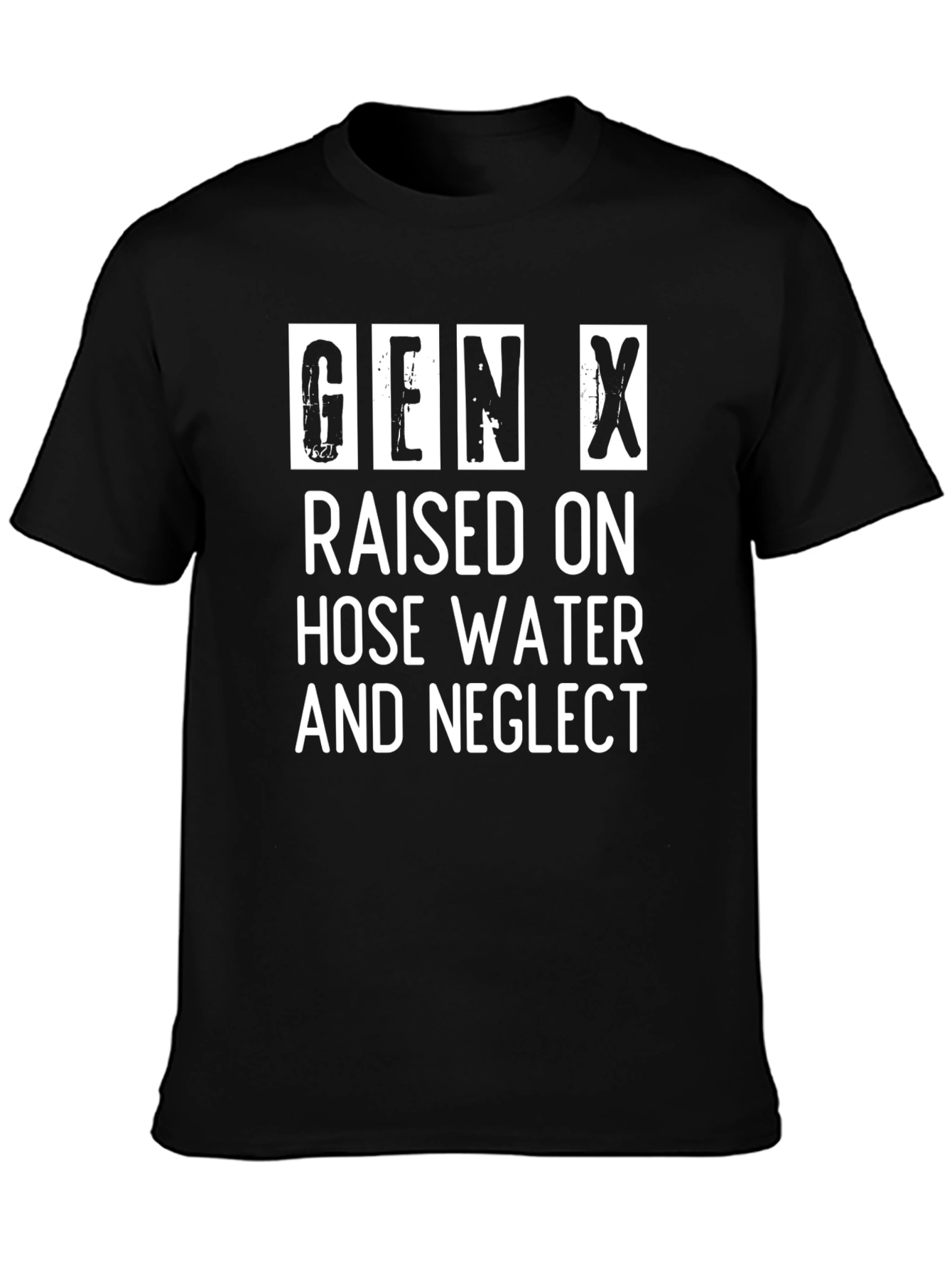 Gen X Hose Water & Neglect Black Graphic Tee
