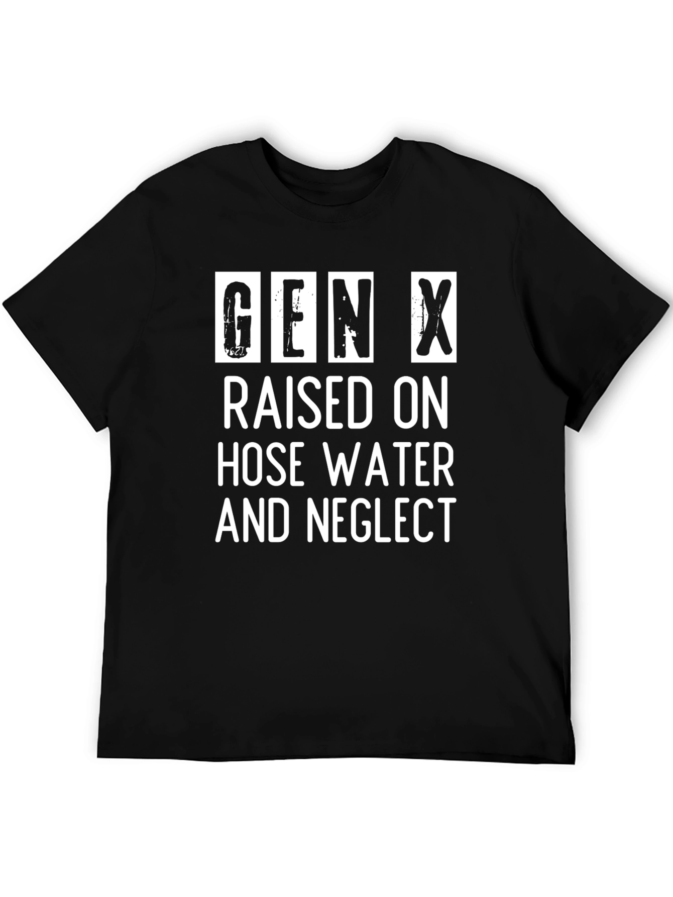 Gen X Hose Water & Neglect Black Graphic Tee