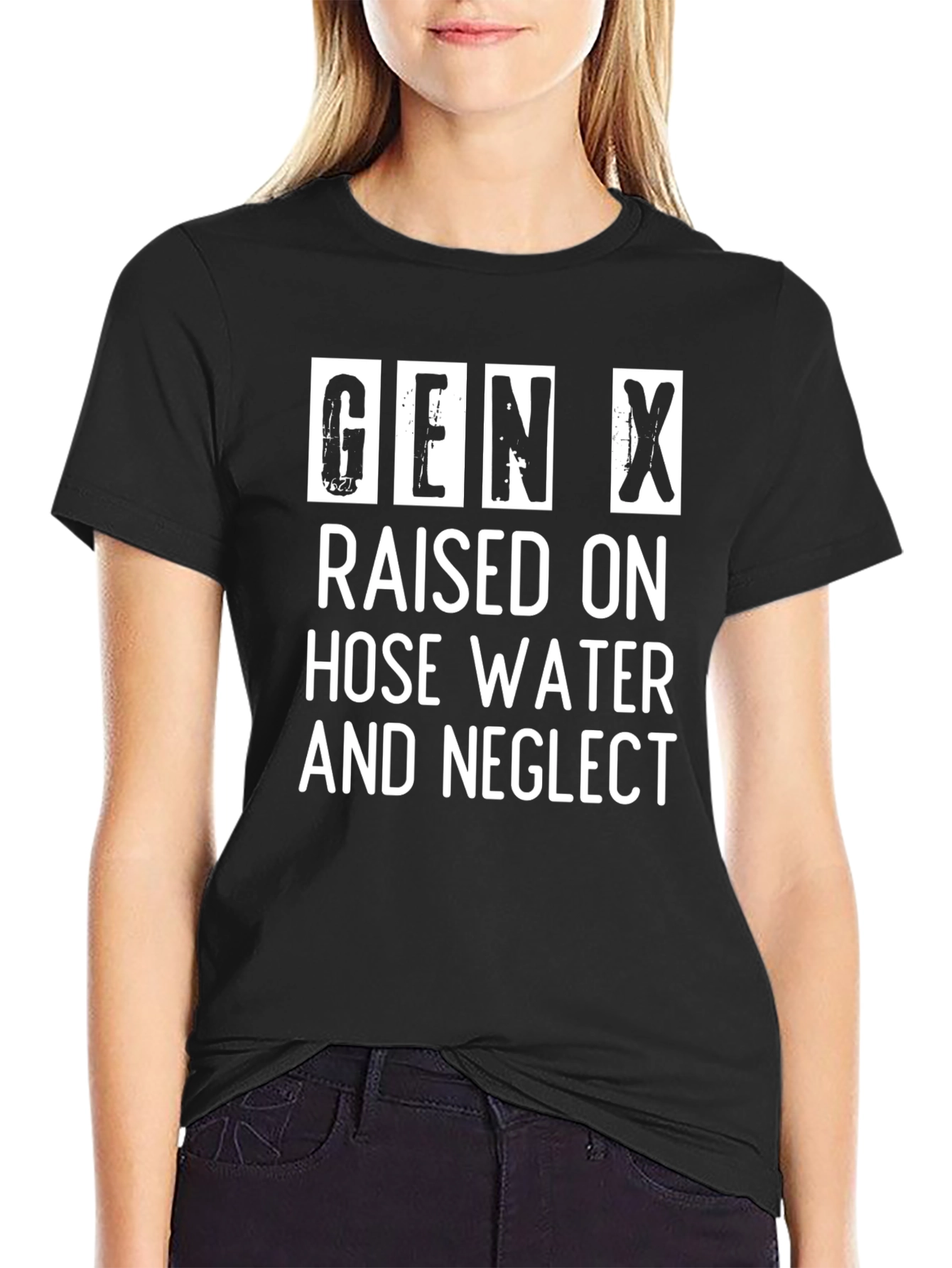 Gen X Hose Water & Neglect Black Graphic Tee