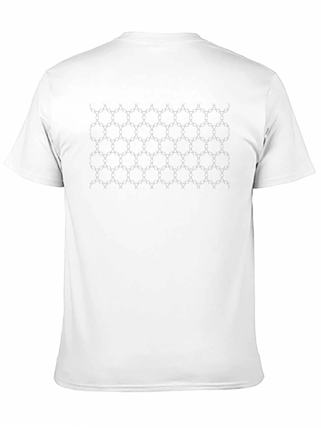 Patterned Black Crewneck T-Shirt