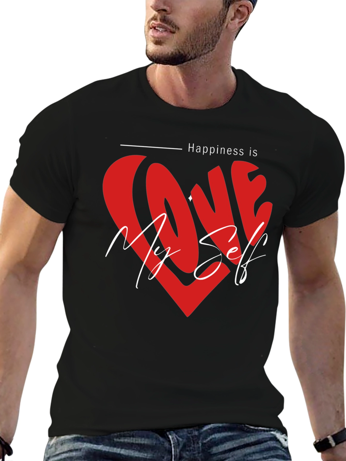 Love Myself Graphic Tee - Happiness T-Shirt