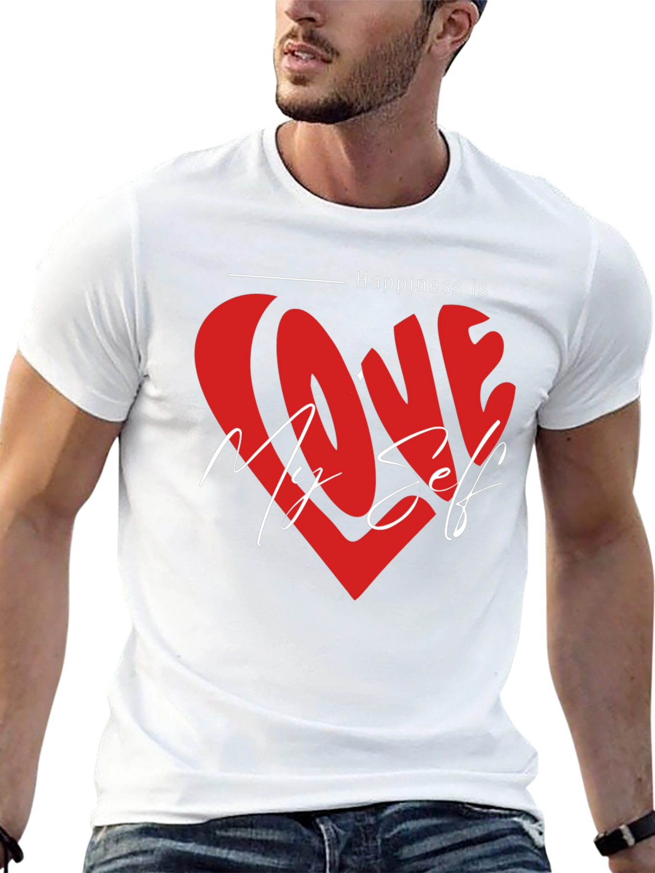 Love Myself Graphic Tee - Happiness T-Shirt