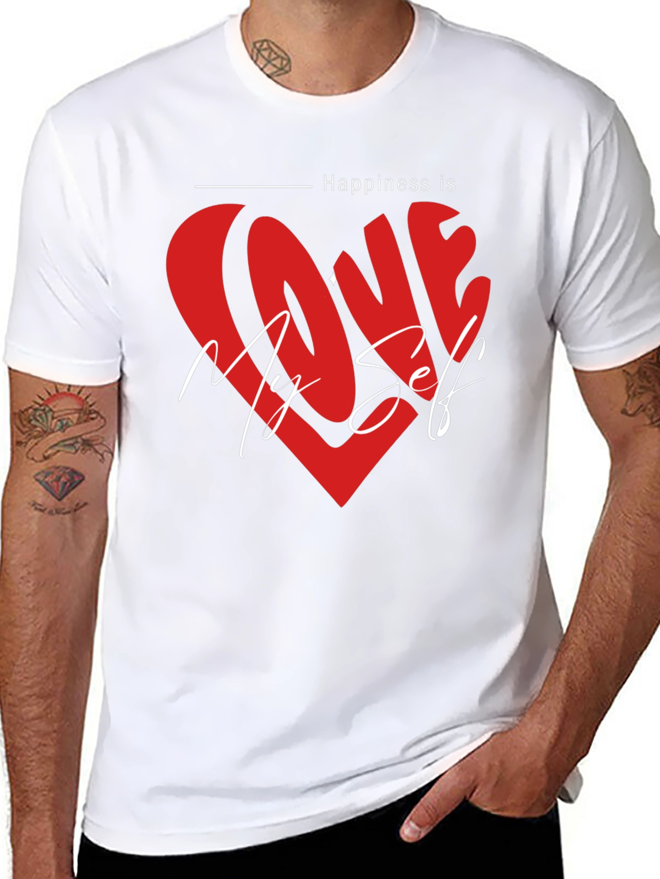 Love Myself Graphic Tee - Happiness T-Shirt
