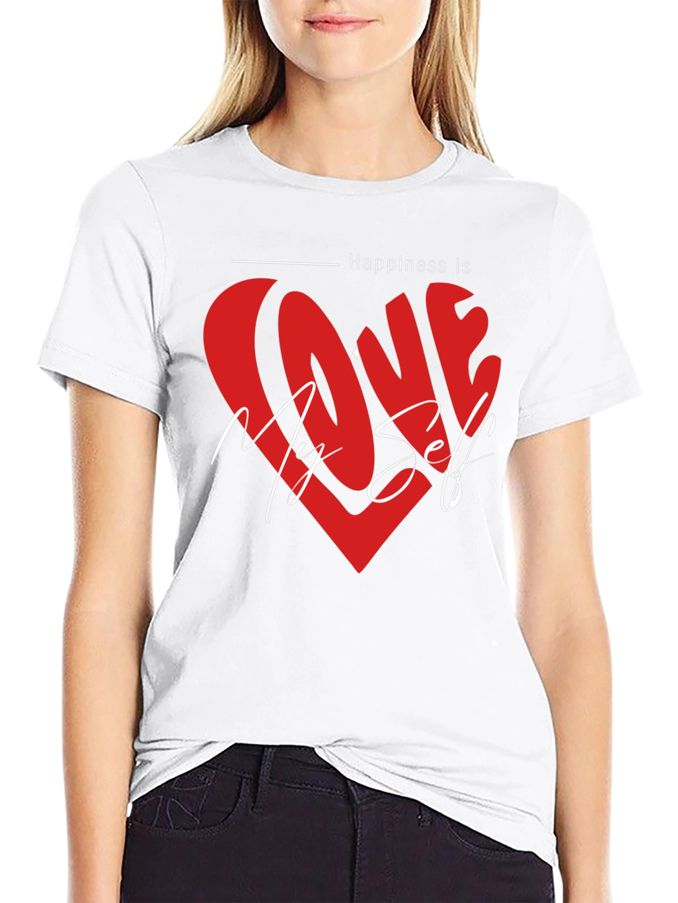Love Myself Graphic Tee - Happiness T-Shirt