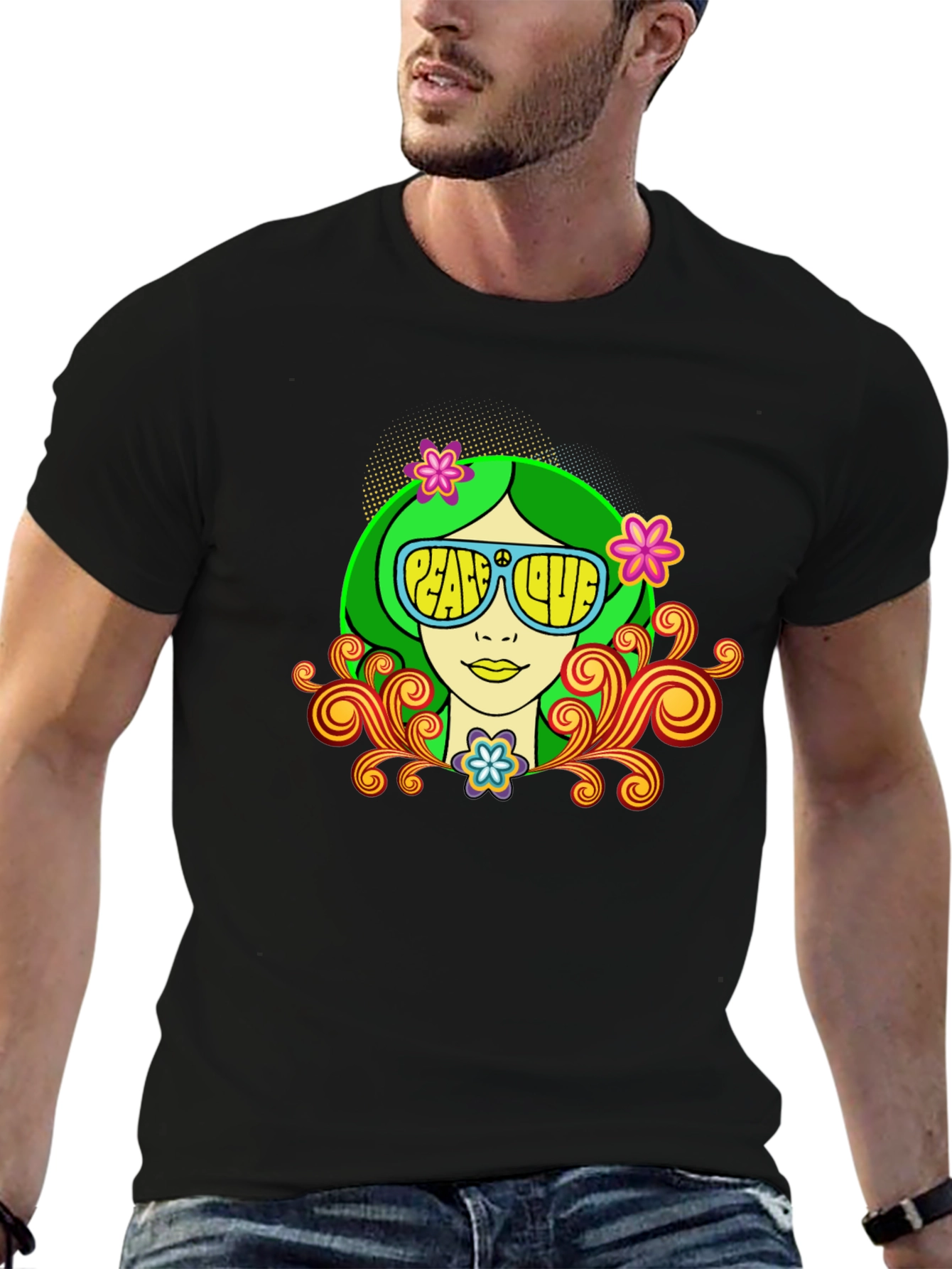 Peace & Love Retro Graphic Tee