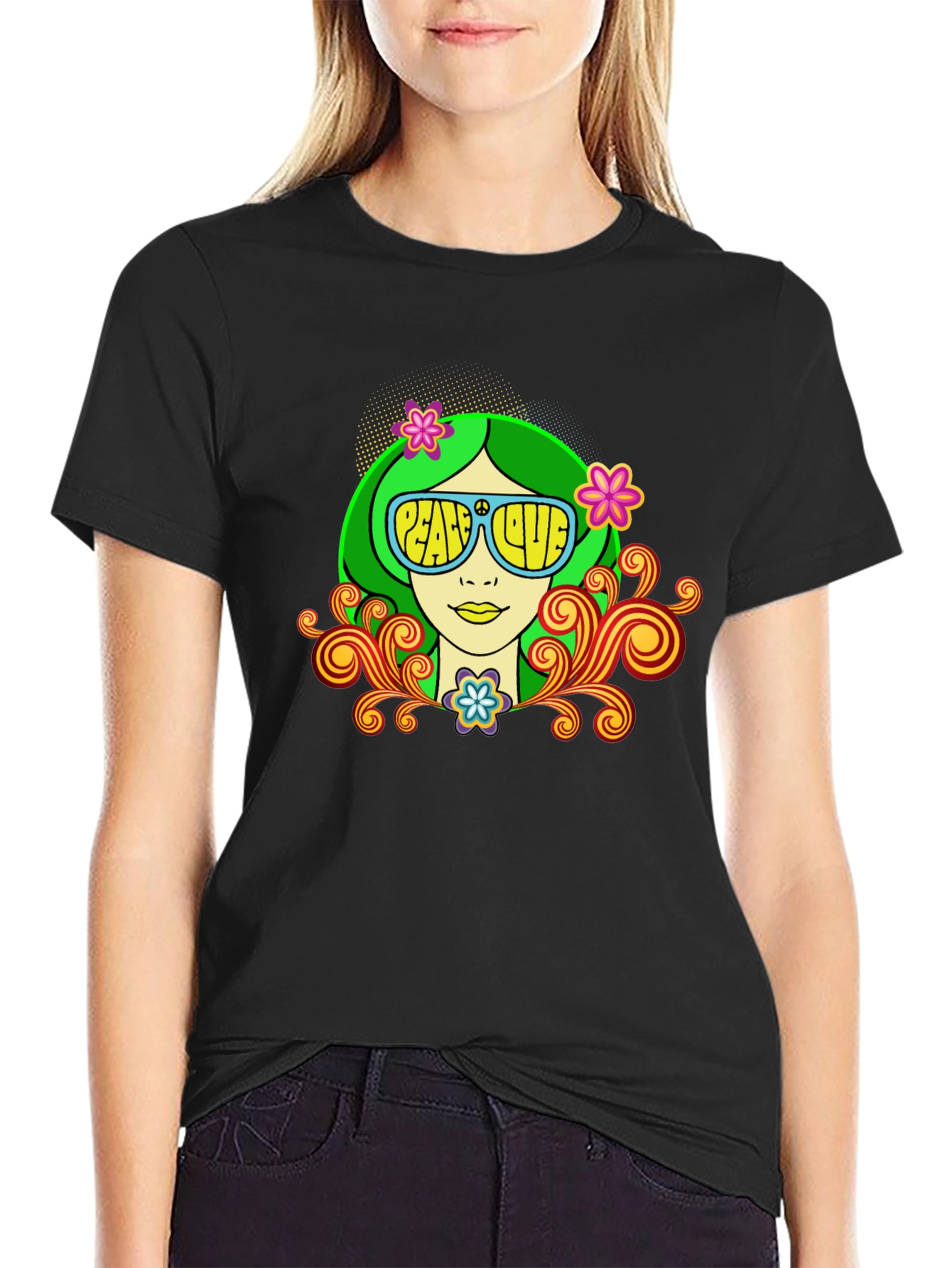 Peace & Love Retro Graphic Tee