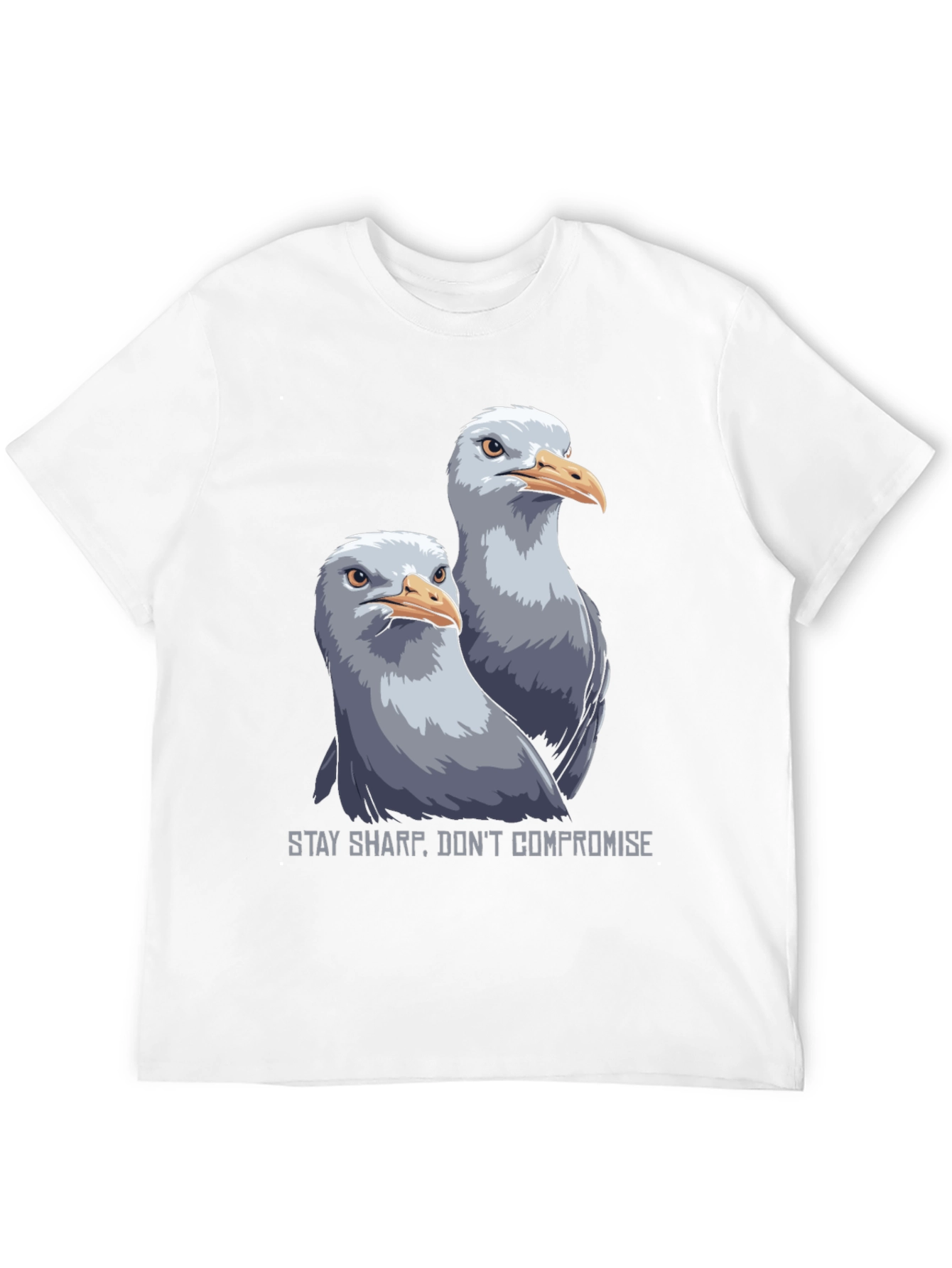 Stay Sharp Seagull Graphic Tee - Black