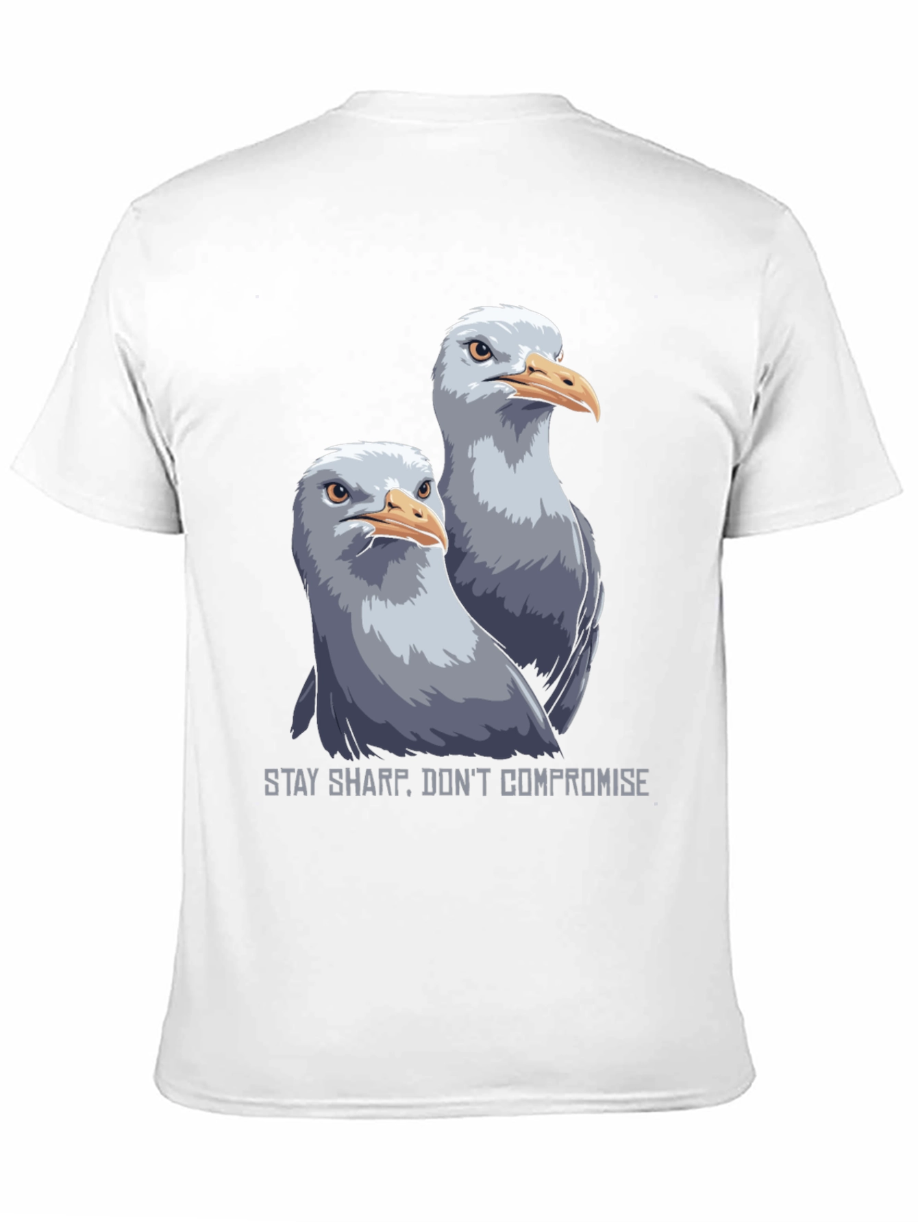 Stay Sharp Seagull Graphic Tee - Black