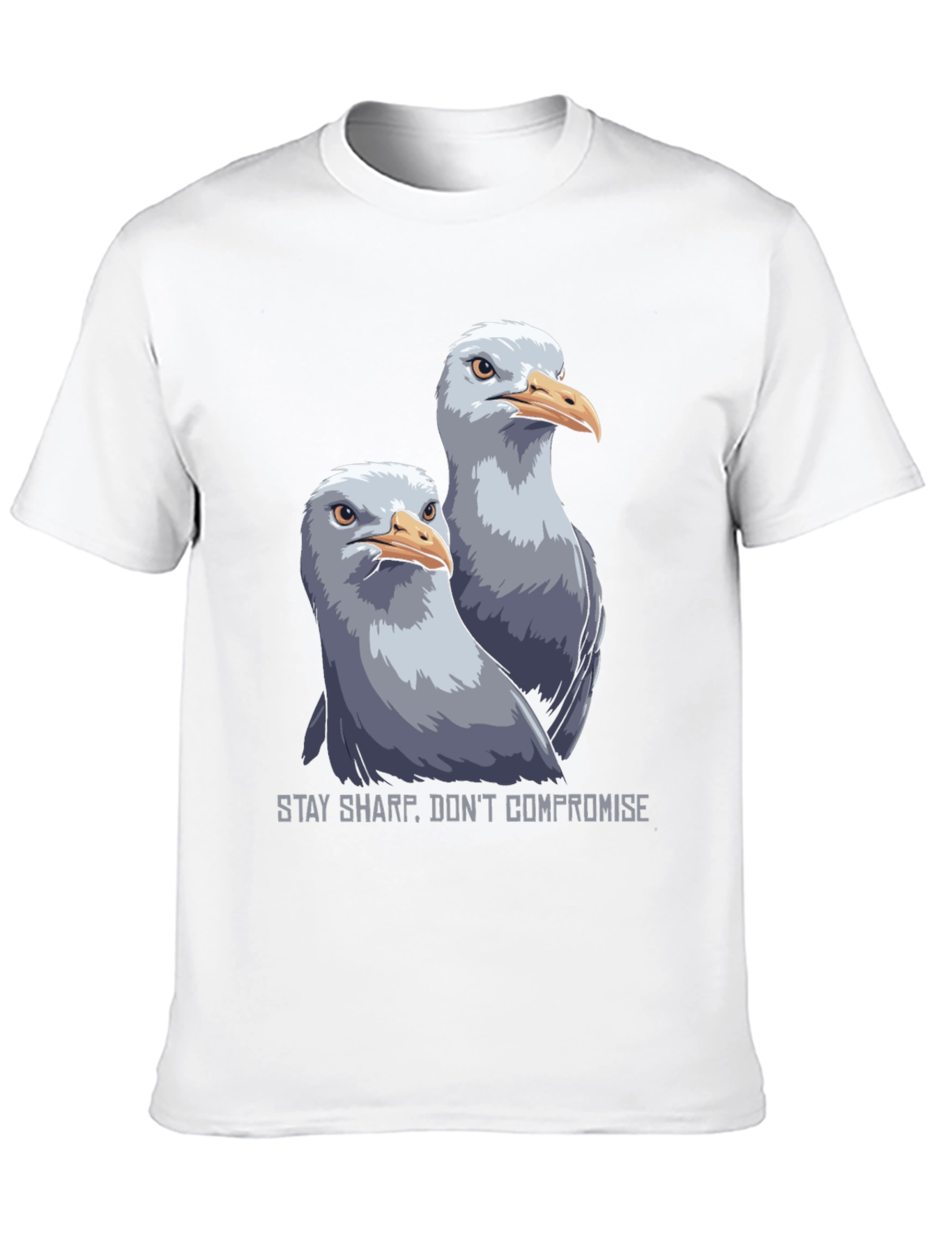Stay Sharp Seagull Graphic Tee - Black