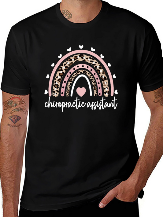 Chiropractic Assistant Rainbow Heart T-Shirt
