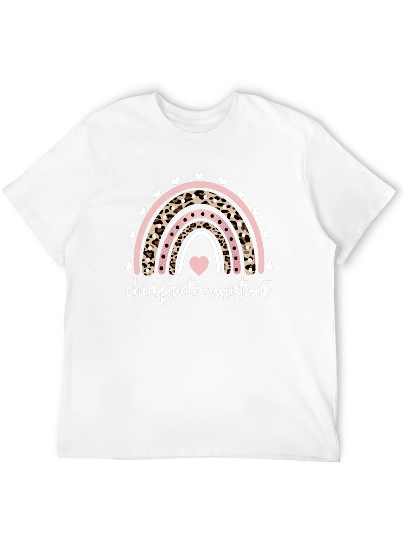Chiropractic Assistant Rainbow Heart T-Shirt
