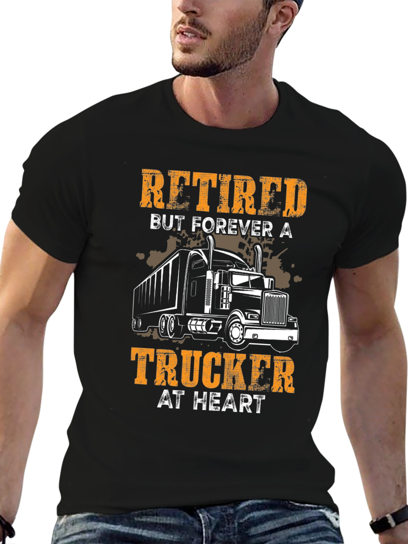 Retired Trucker T-Shirt: Forever at Heart!