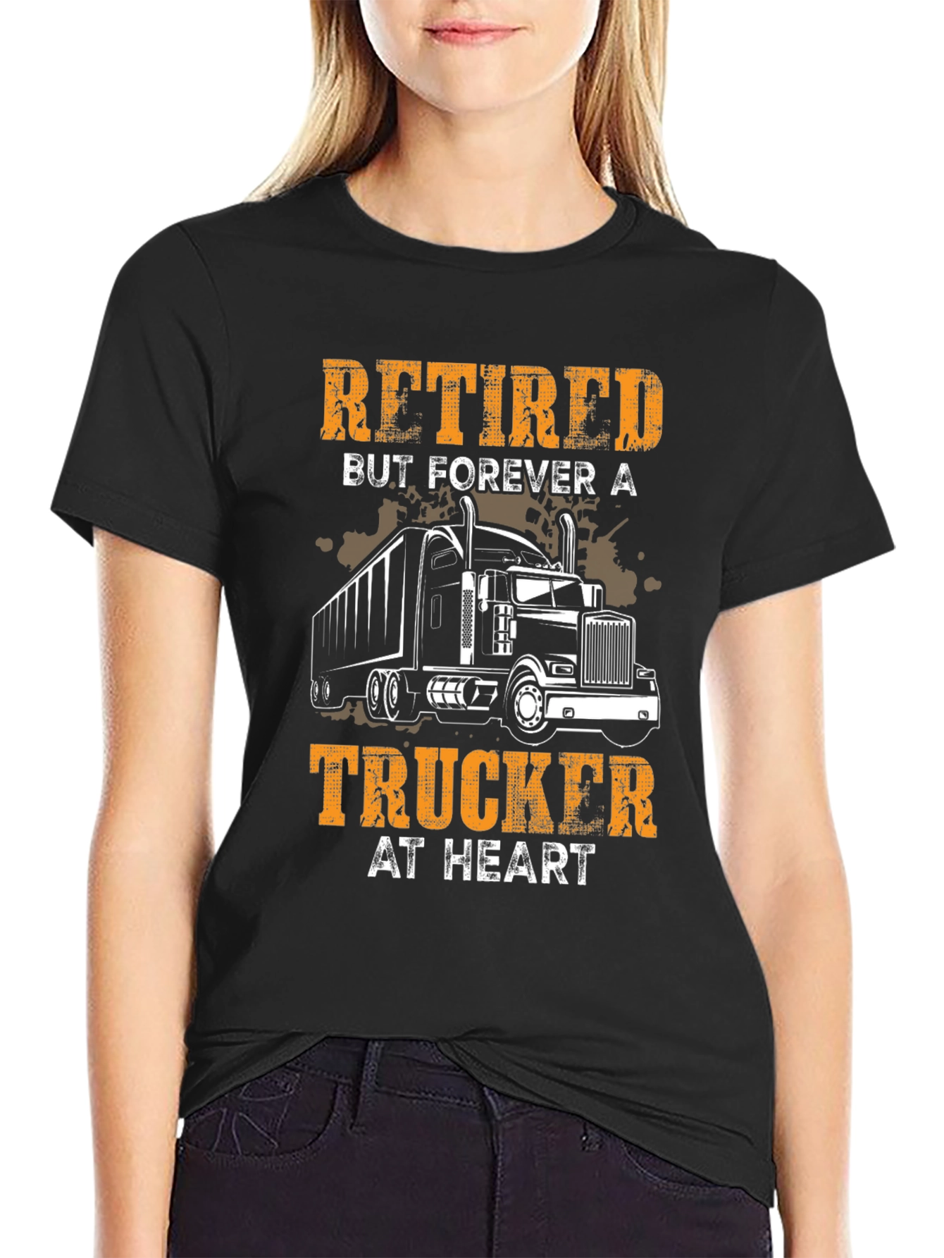 Retired Trucker T-Shirt: Forever at Heart!