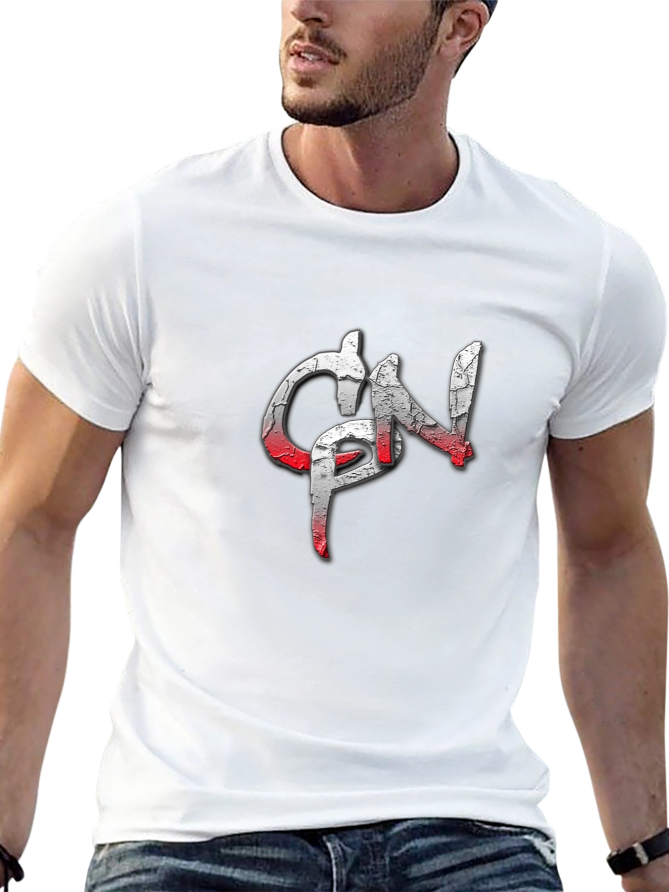 Distressed Logo Graphic T-Shirt