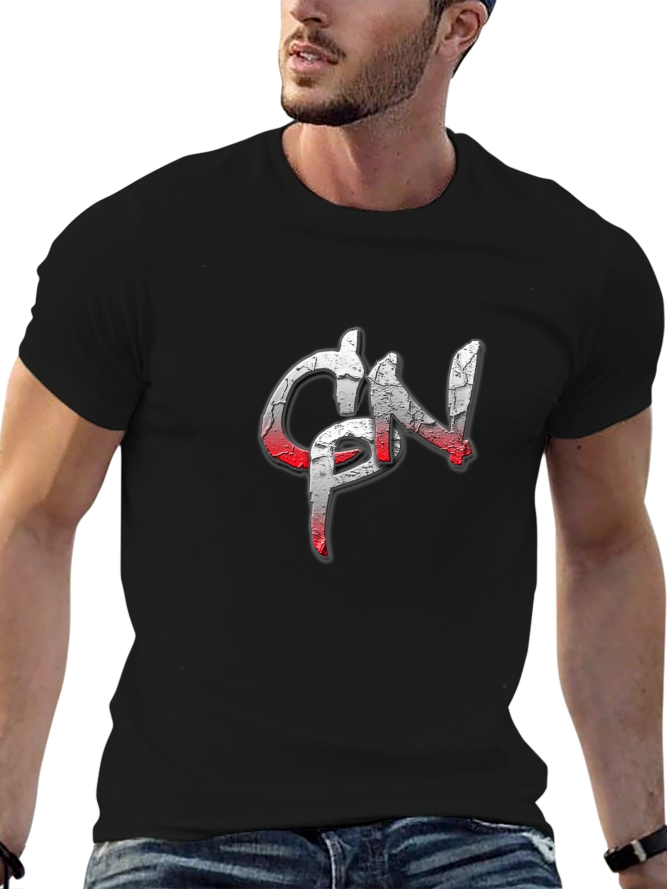 Distressed Logo Graphic T-Shirt
