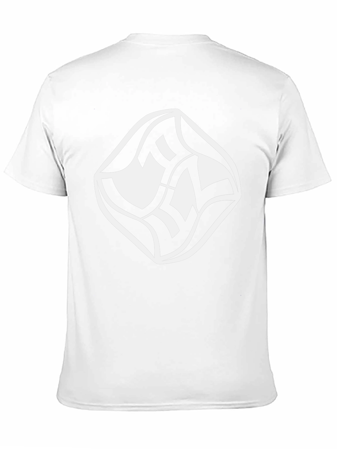 Modern Graphic Tee - Black Shirt White Abstract Design