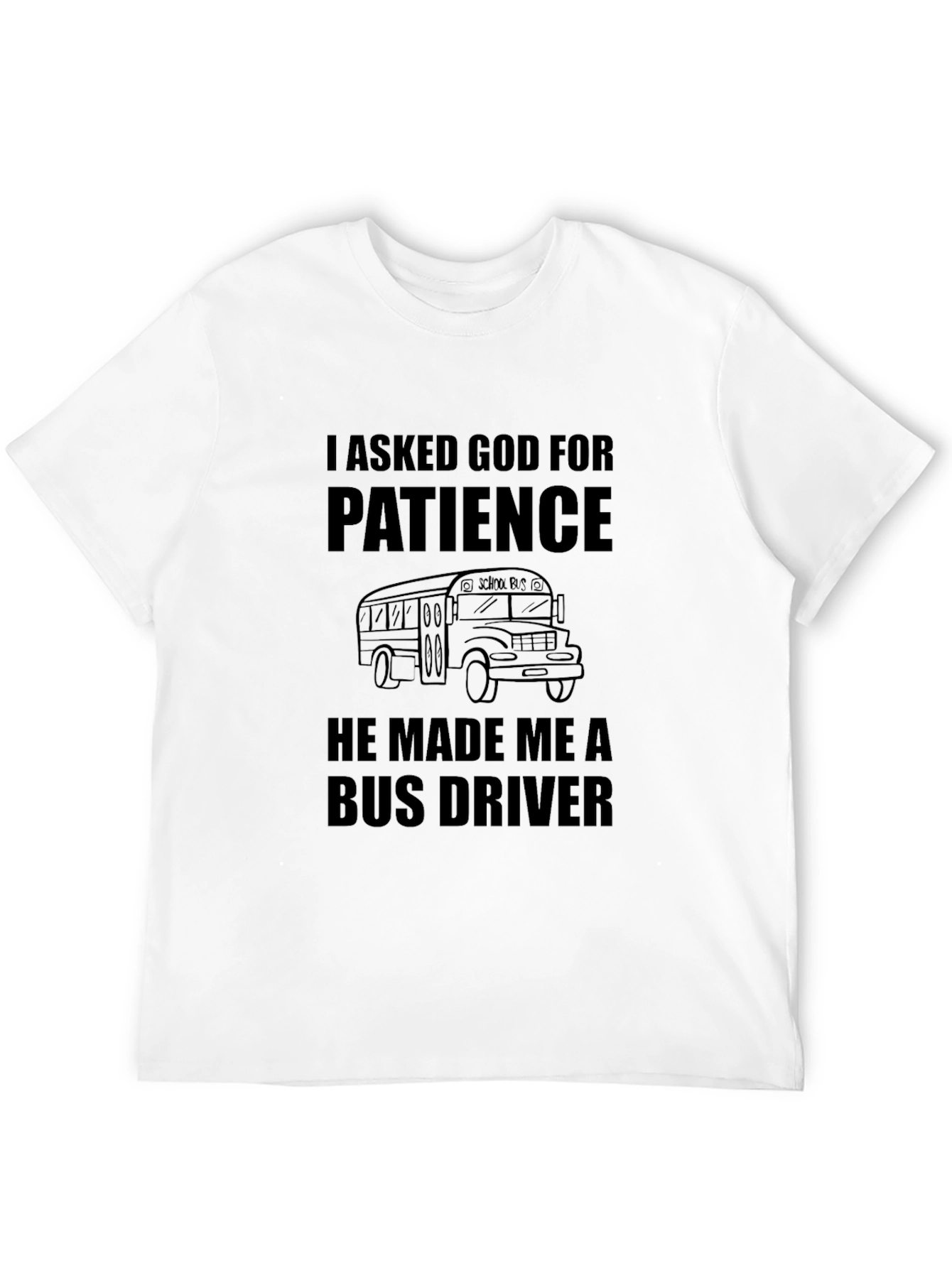 Bus Driver Patience Graphic Tee - Black