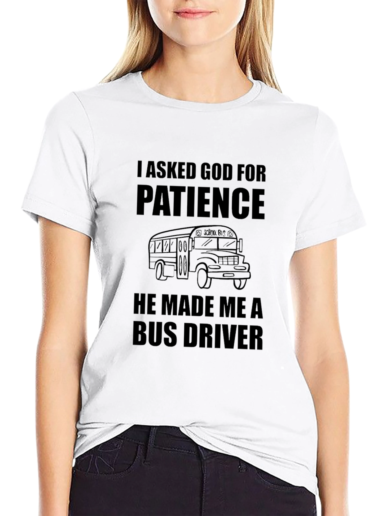 Bus Driver Patience Graphic Tee - Black