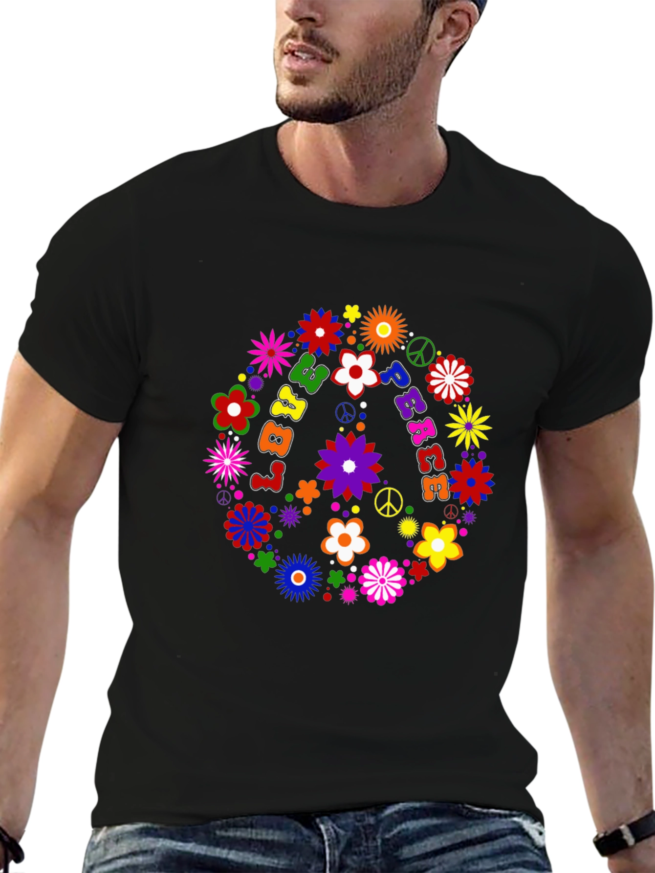 Peace Love Flowers Graphic Tee