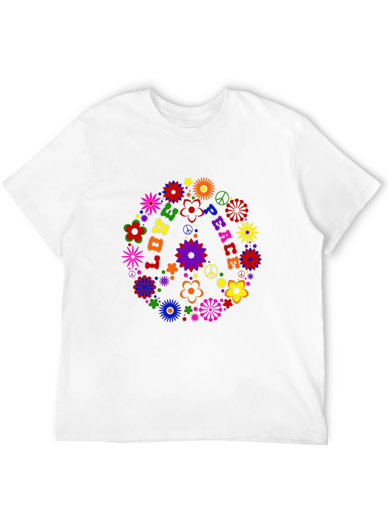 Peace Love Flowers Graphic Tee