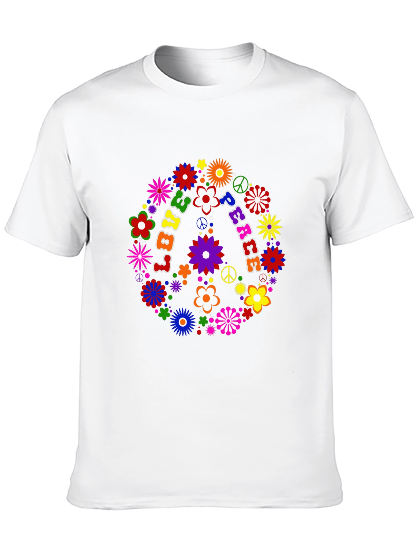 Peace Love Flowers Graphic Tee