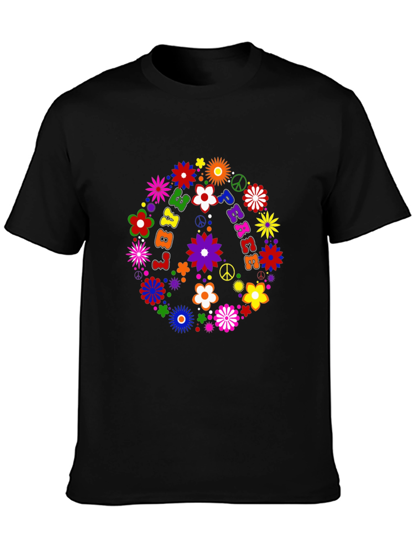 Peace Love Flowers Graphic Tee