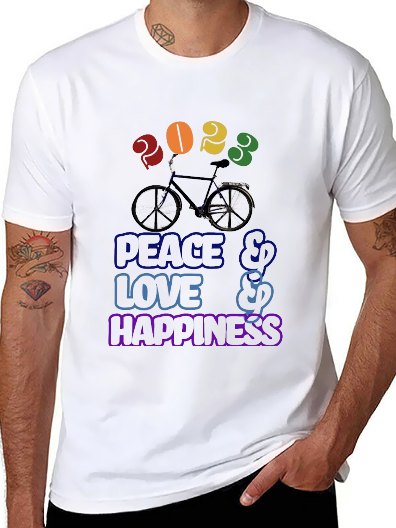 Peace Love Happiness 2023 T-Shirt