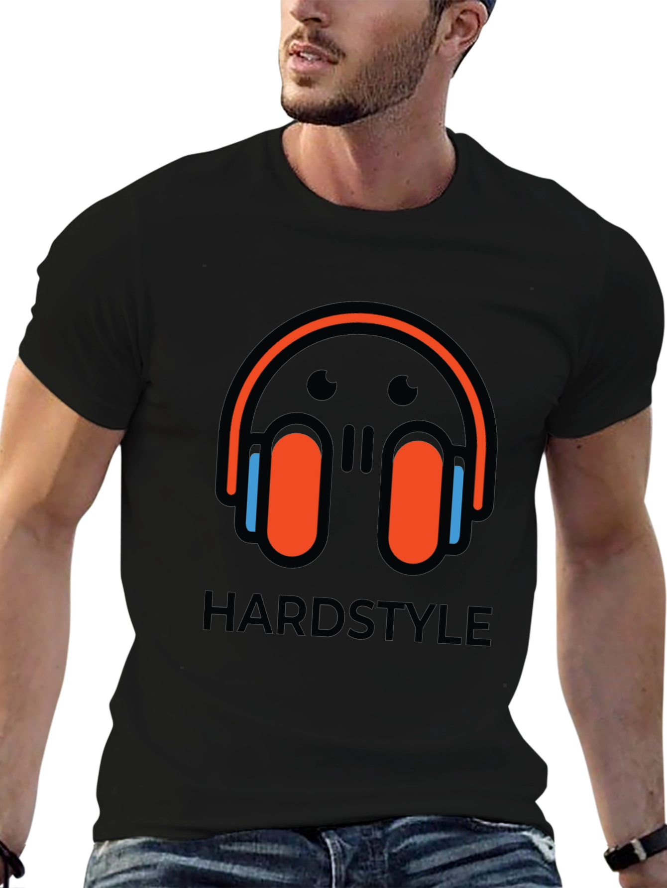Hardstyle Headphones Graphic T-Shirt - Black