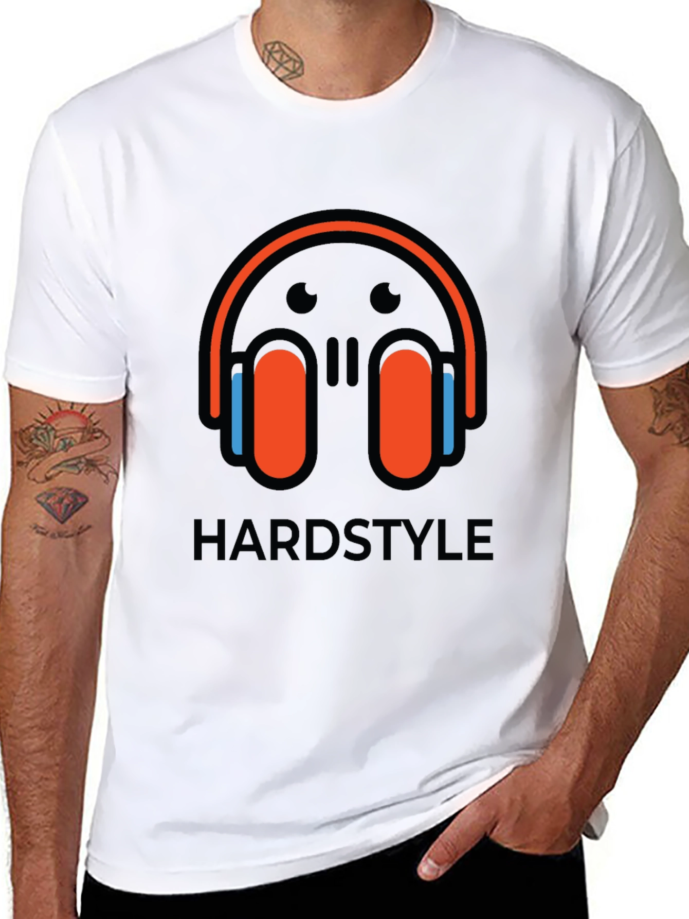 Hardstyle Headphones Graphic T-Shirt - Black